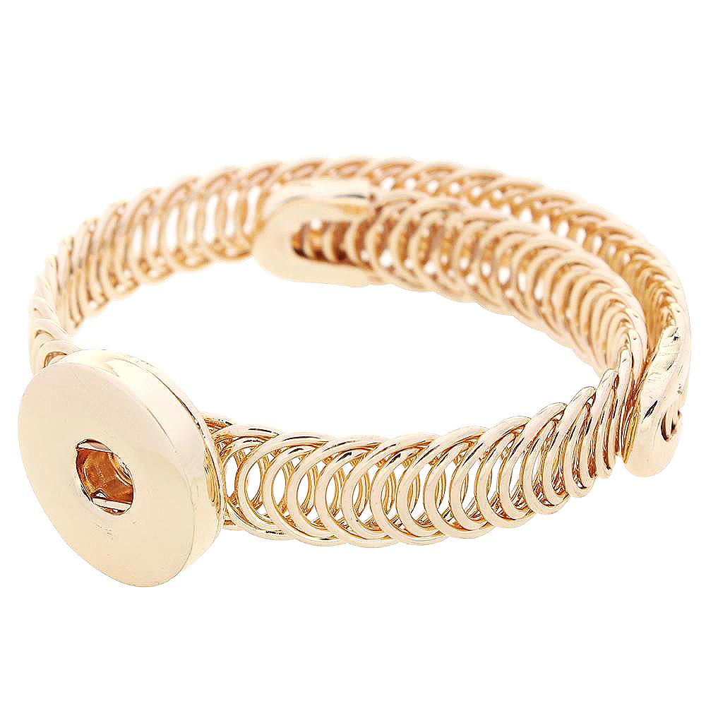 Goldplated Copper Snaps Button Bracelets Fit 18mm and 20mm Ginger
