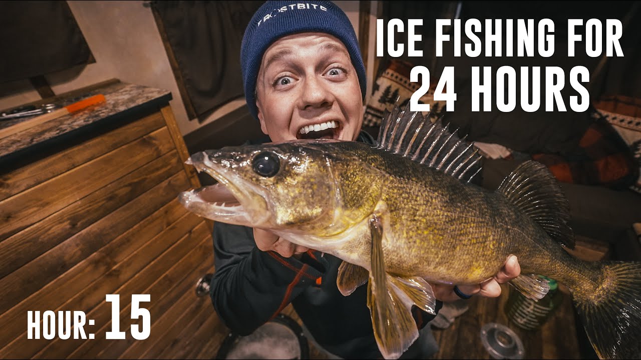 Ice Fishing For 24 HOURS Straight Jay Siemens