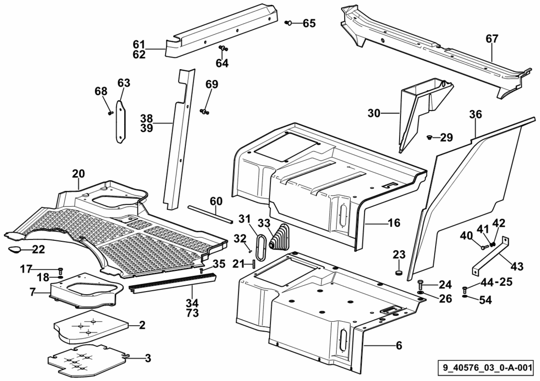 EXPLORER ANTARES / GRAND PRIX FLOOR MAT 0.007.5855.0/40 JB Barrett
