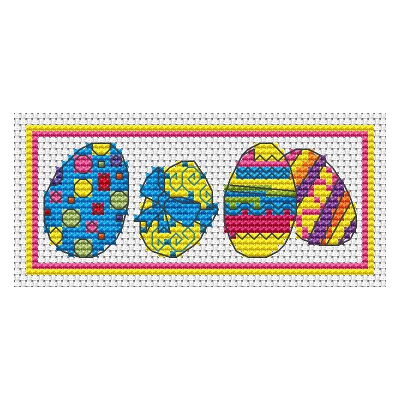 Easter eggs cross stitch chart download