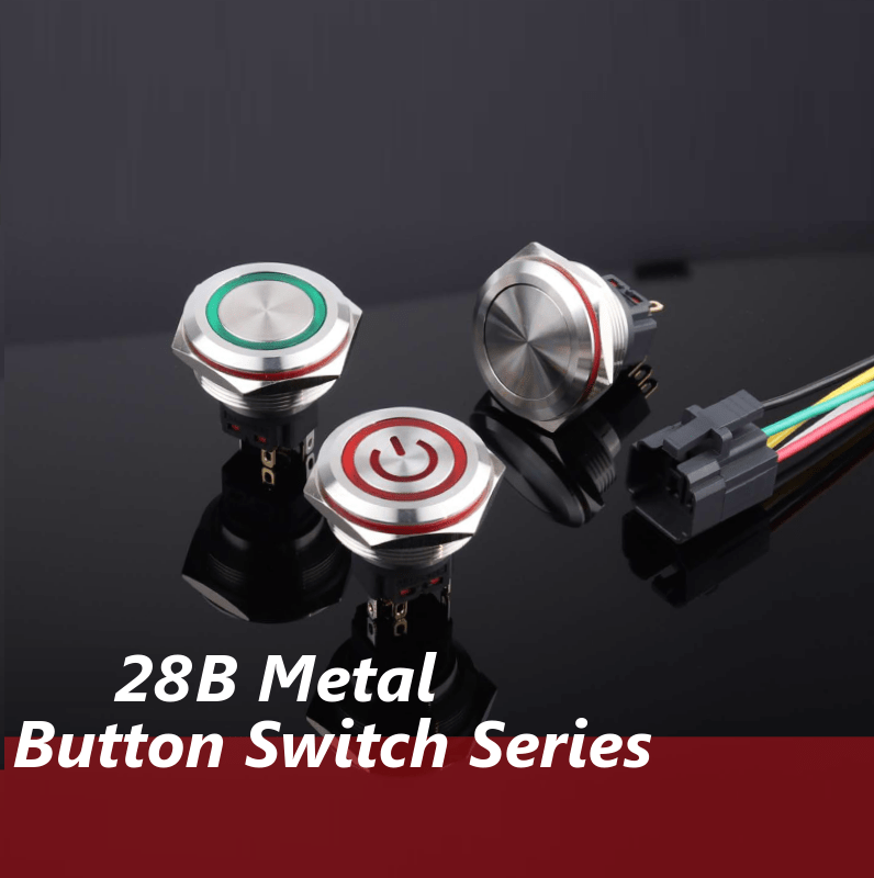 Custom Illuminated LED Push Button Switch Self Lock