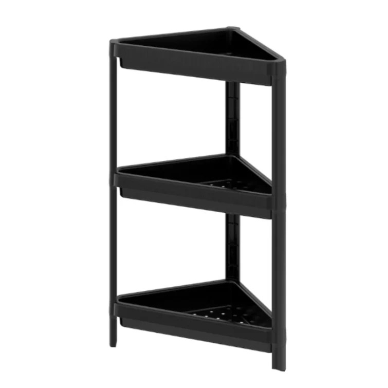 Corner Rack 3 Levels Black by JB Saeed Studio Complete Home Solution
