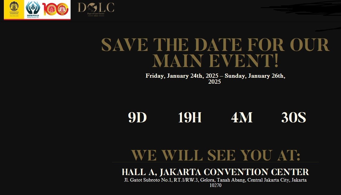 Schedule of Events Jakarta Convention Center