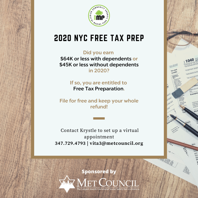 2020 NYC FREE TAX PREP JCCMP