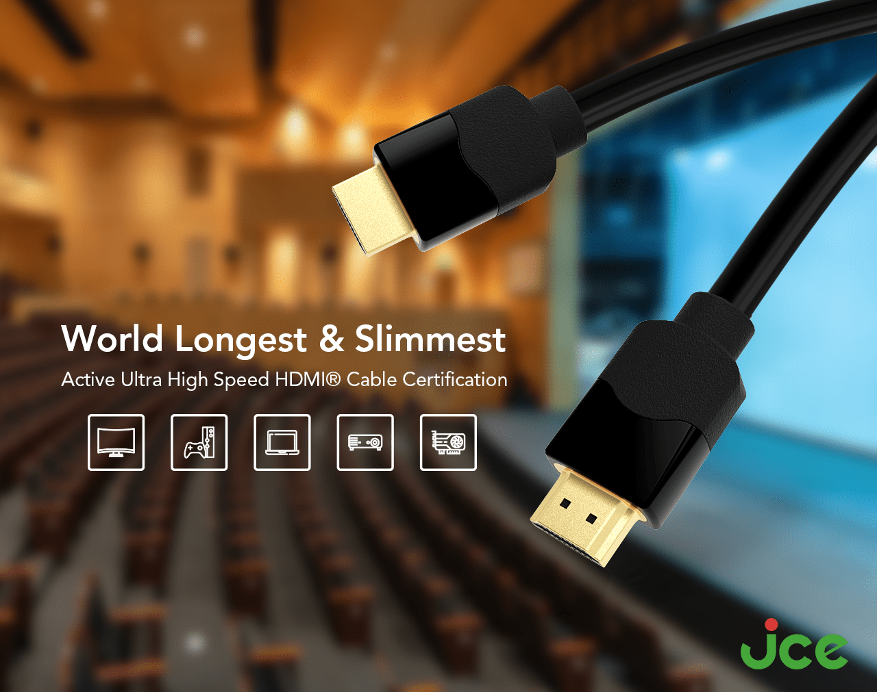 World Longest & Slimmest Active Ultra High Speed HDMI® Cable