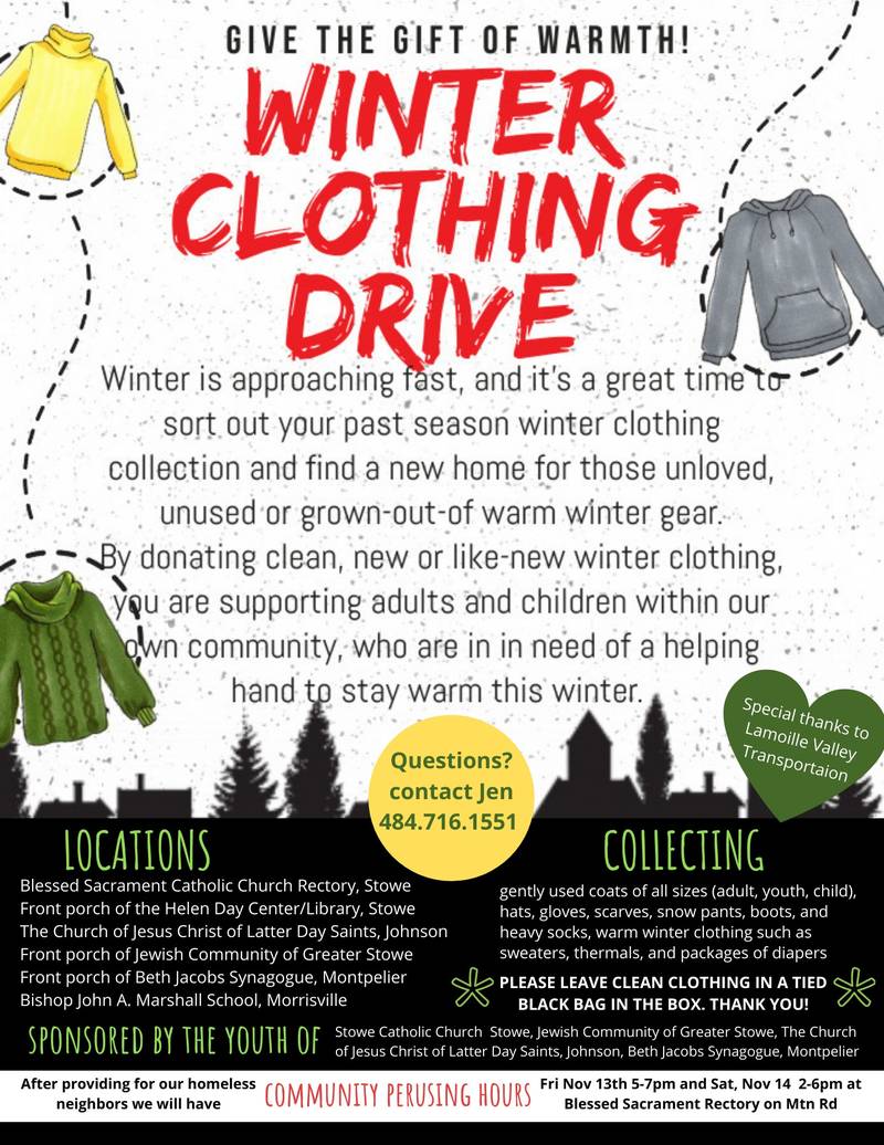 Winter Clothing Drive Flyer