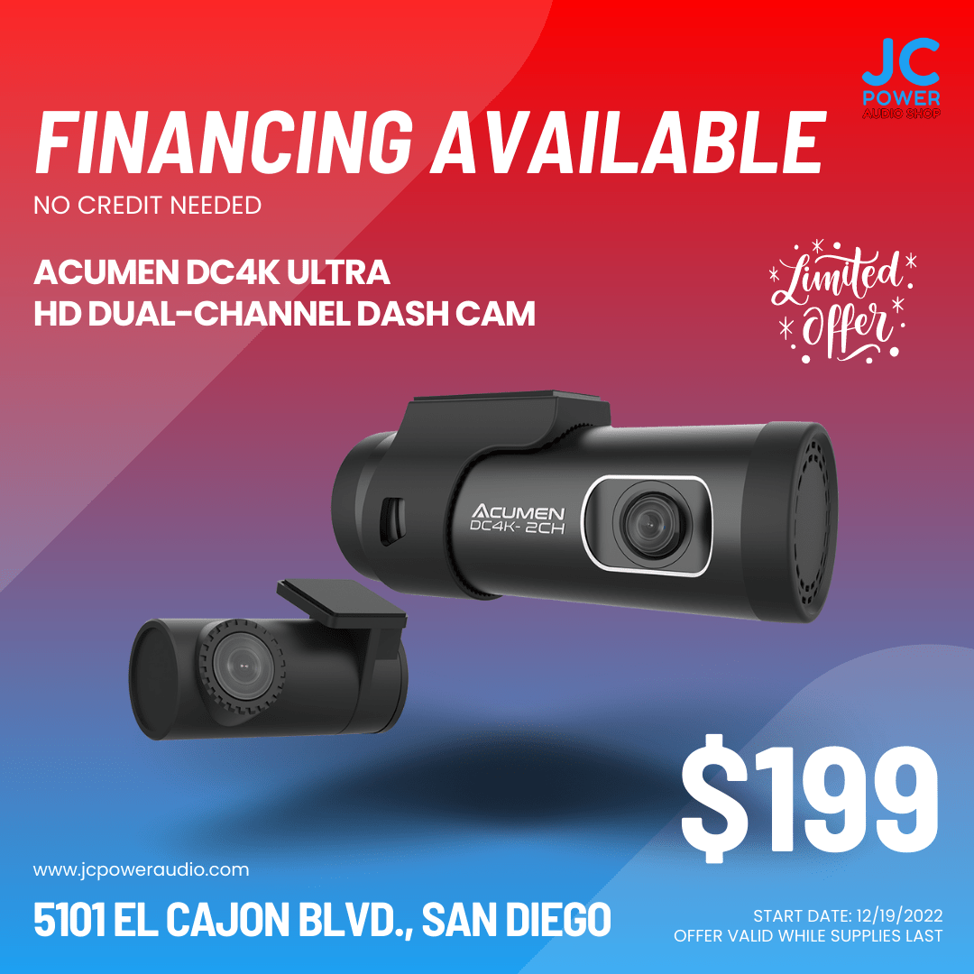 Acumen DC4K Ultra HD DualChannel Dash Cam JC Power Audio Shop San