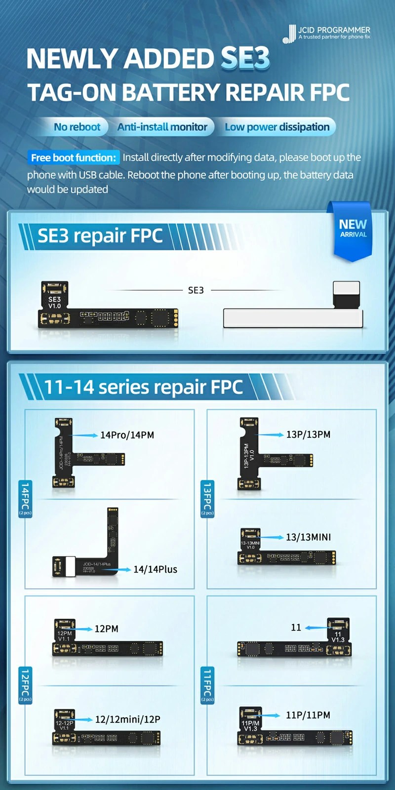 SE3 TAG-ON BATTERY REPAIR FPC NEW ARRIVAL_JCID