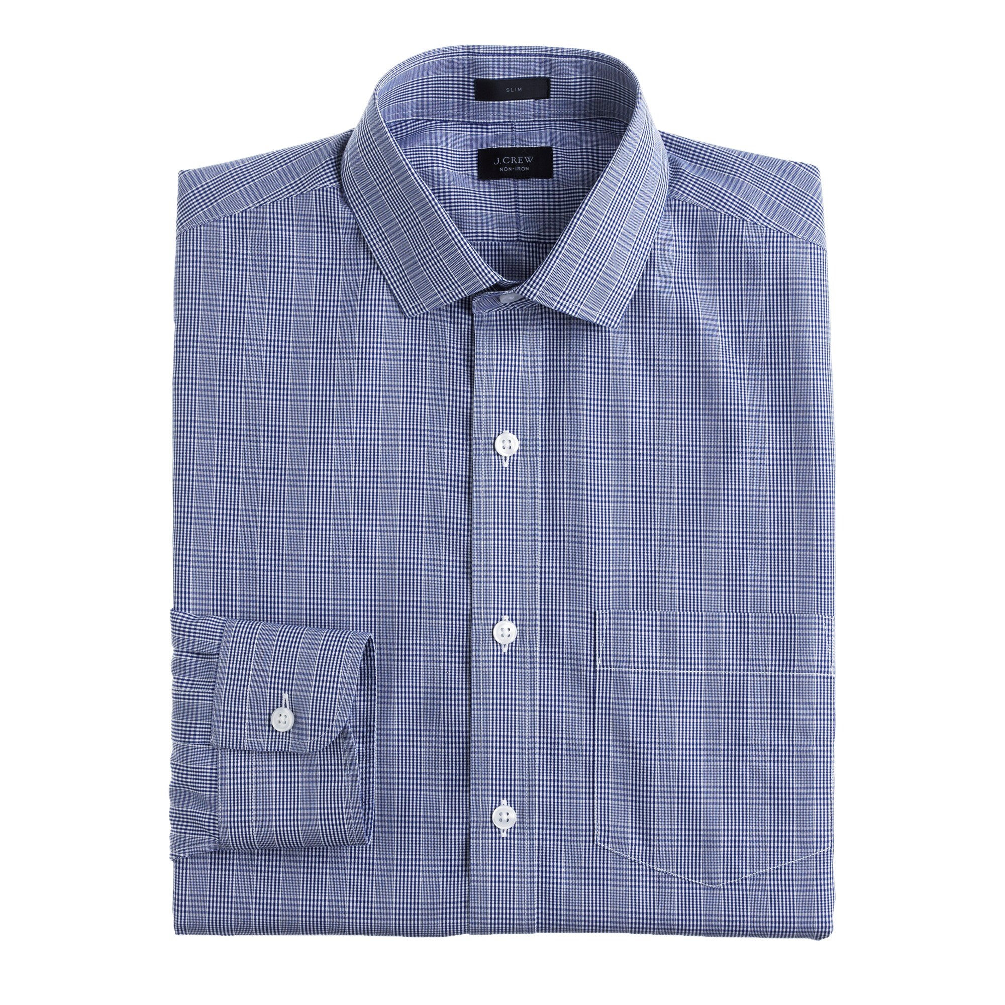 Slim noniron shirt in baltic check J.Crew