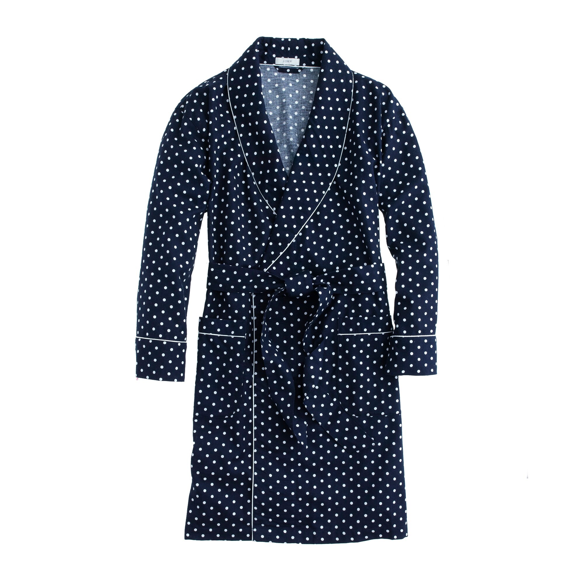 Robe in polkadot flannel J.Crew