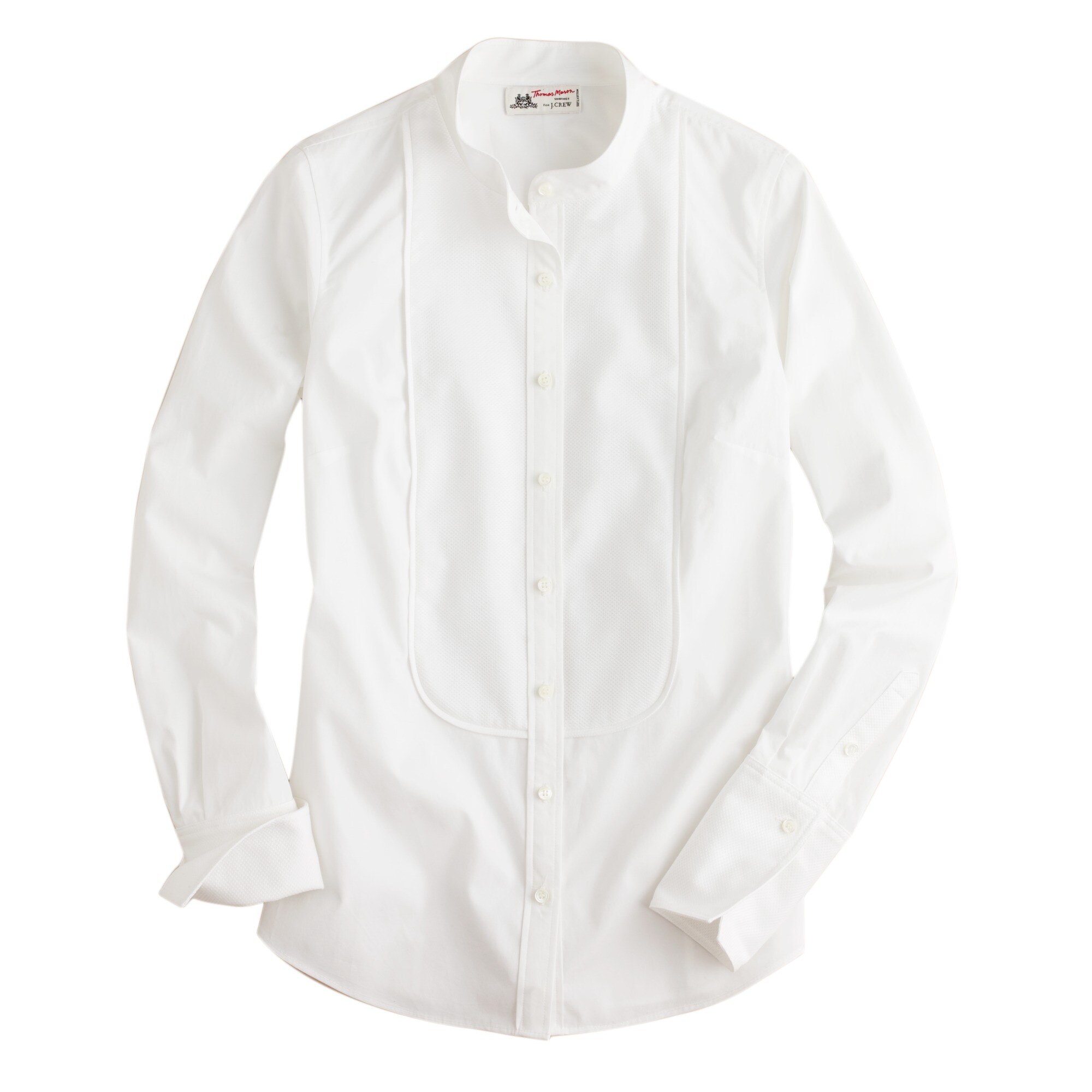 Women's Thomas Mason® For J.Crew MandarinCollar Tuxedo Shirt J.Crew