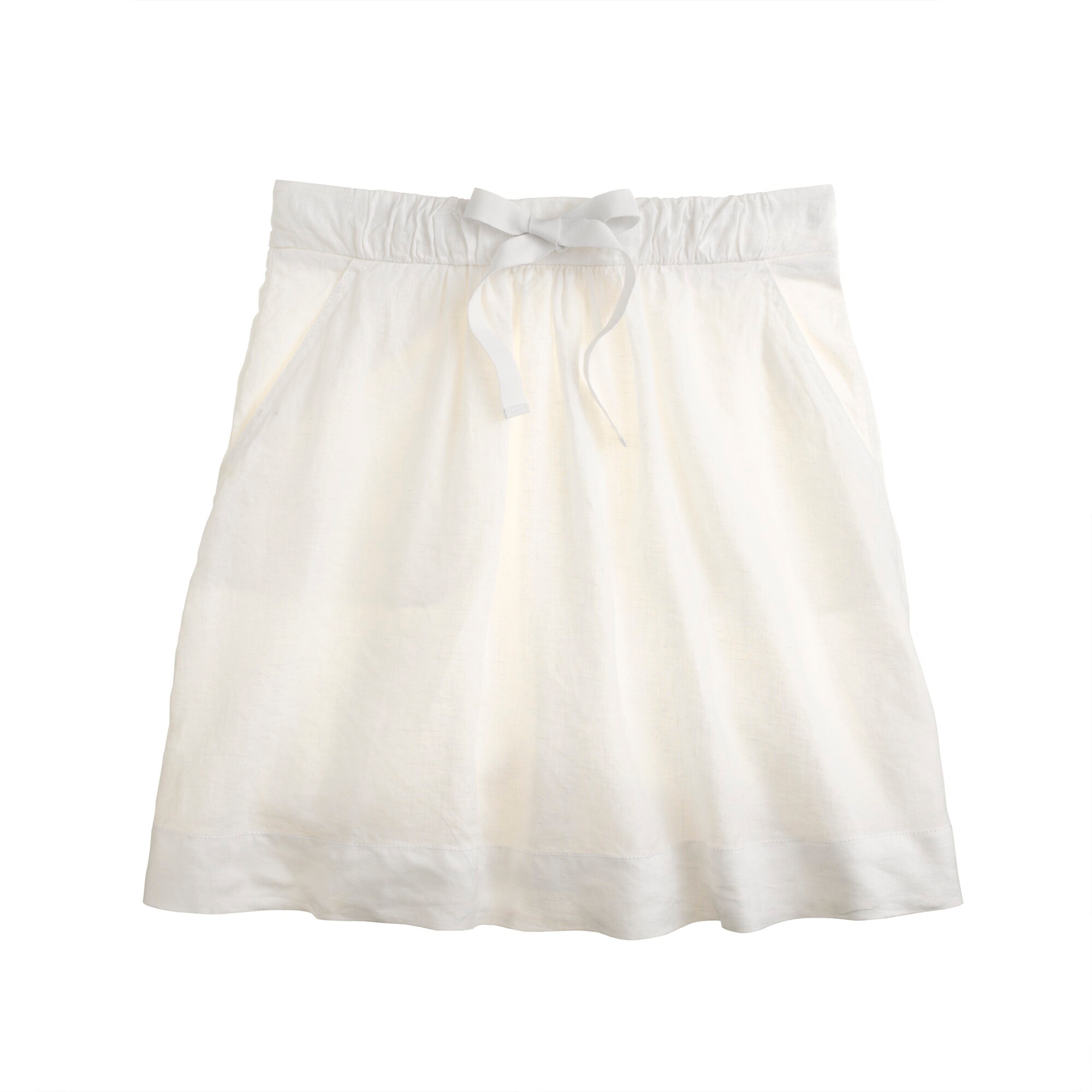 Boardwalk linen skirt in white Women Mini J.Crew
