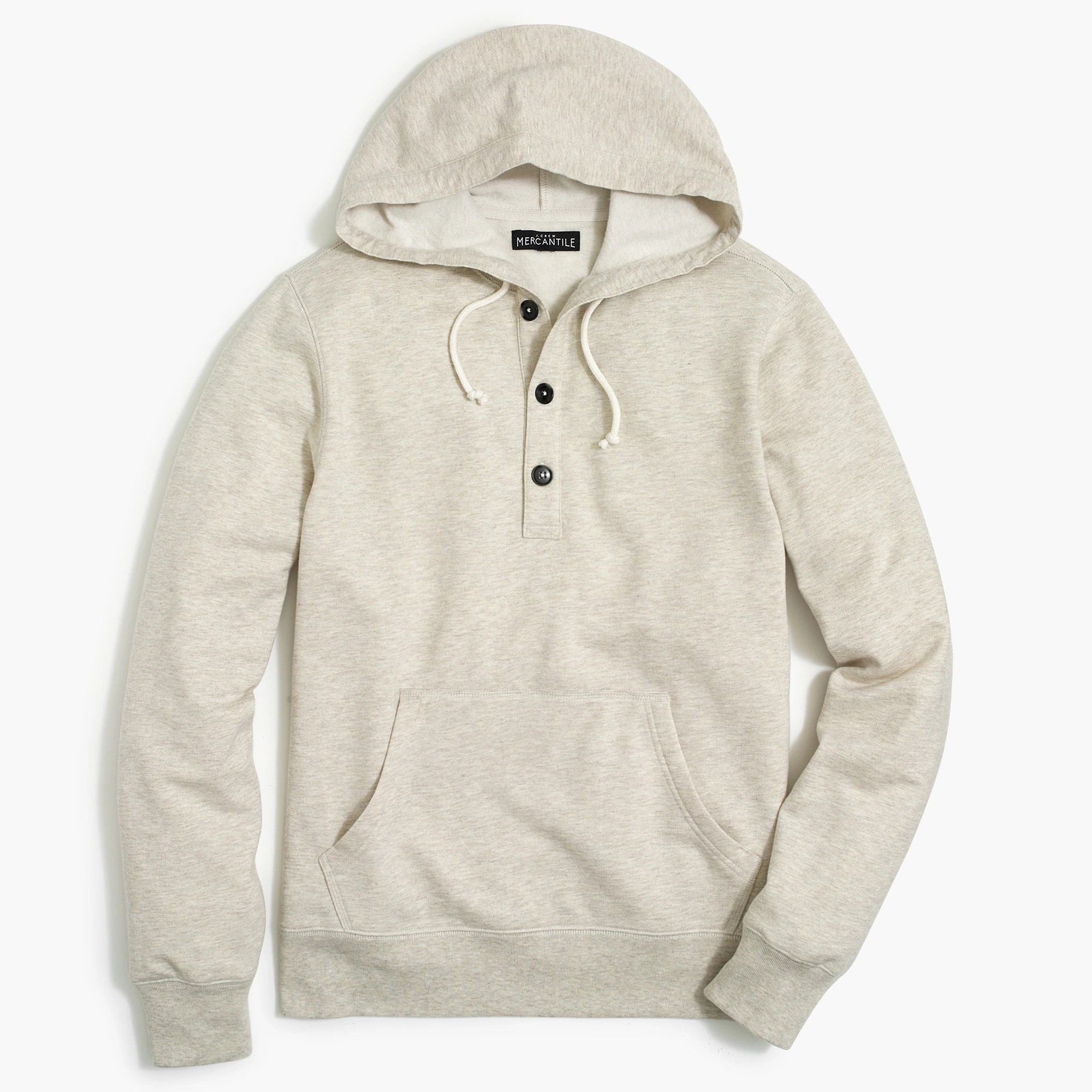 J.Crew Factory Fleece Henley Hoodie For Men