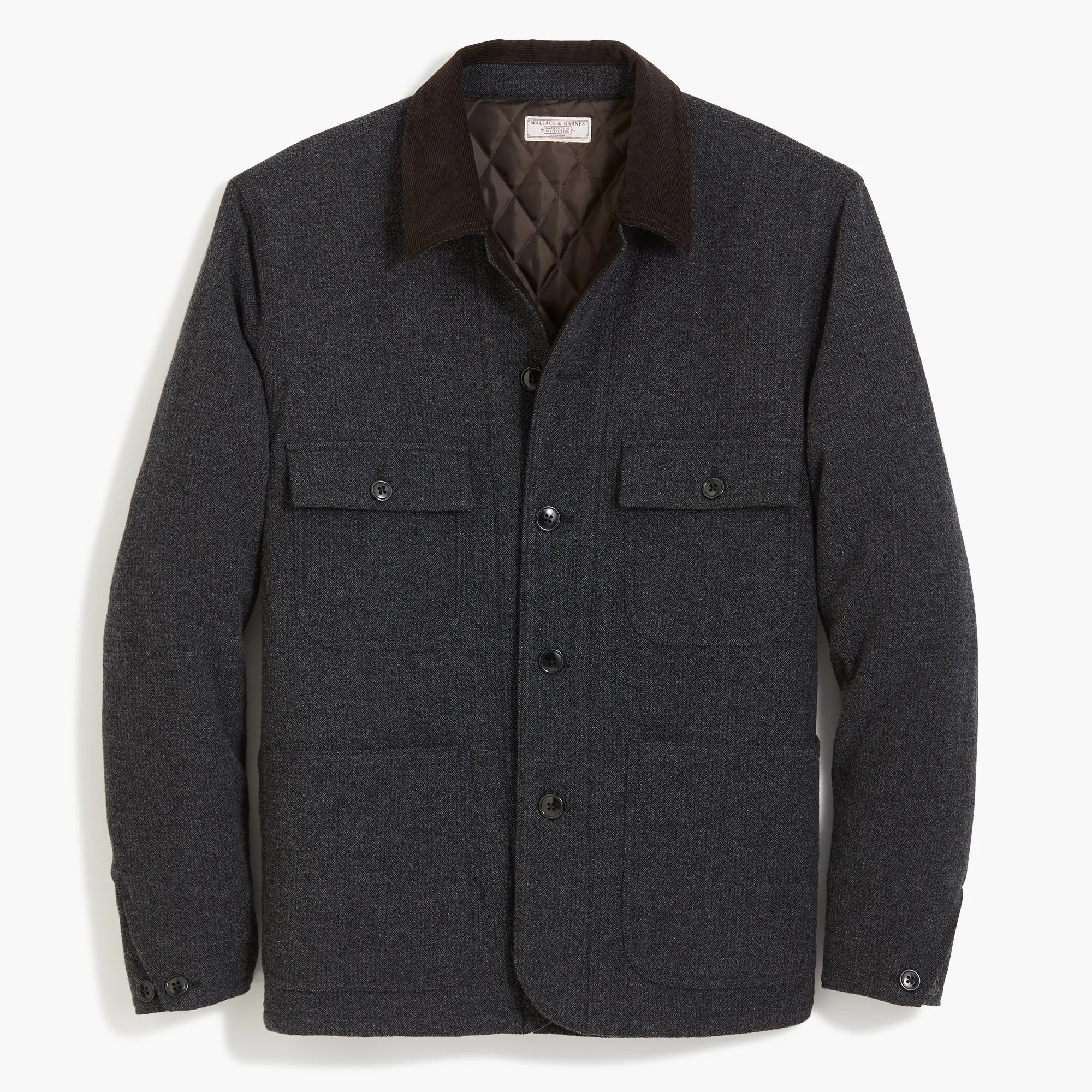 J.Crew Wallace & Barnes Quilted Wool Chore Jacket With Ecofriendly