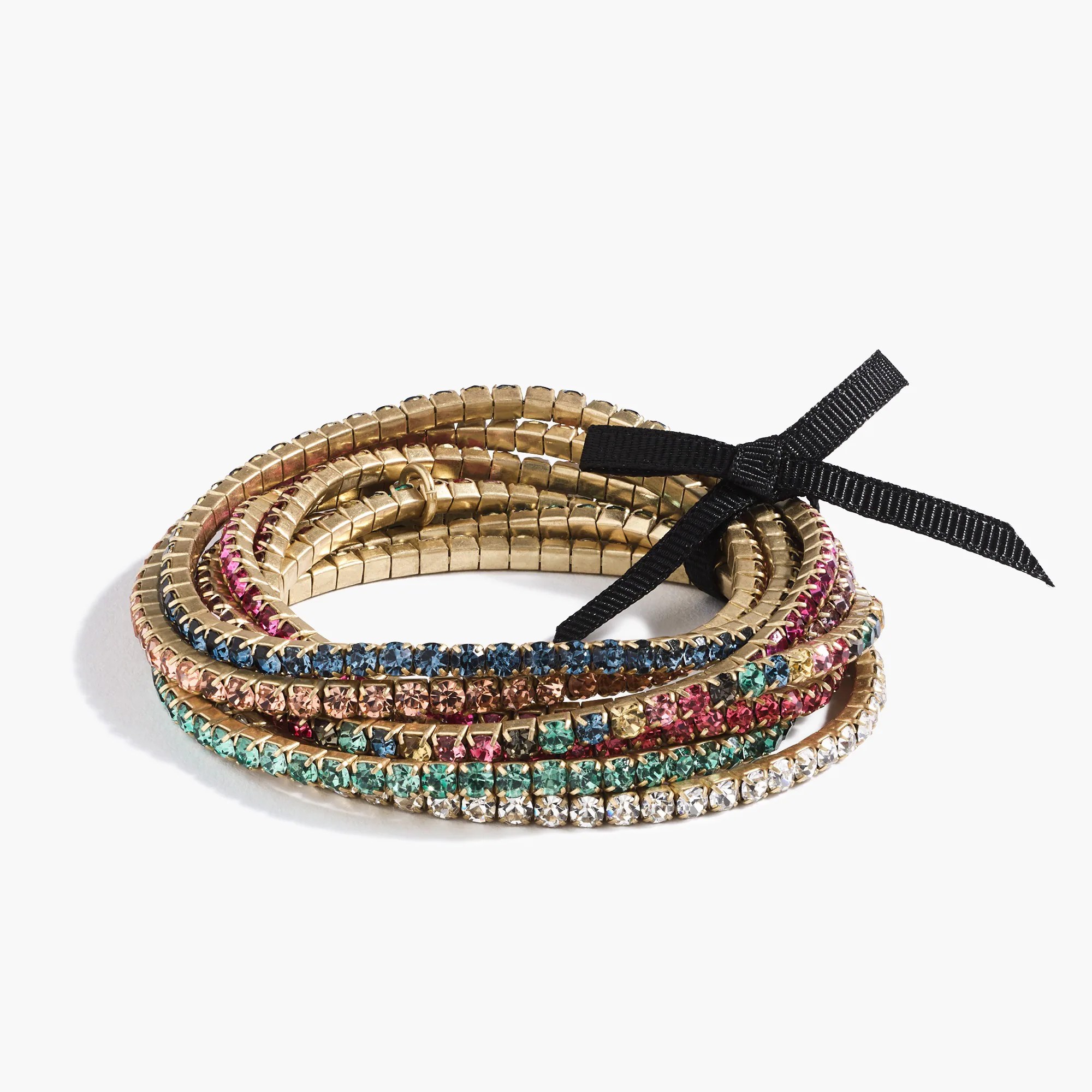 J.Crew Dainty Crystal Stretch Bracelet Eightpack For Women