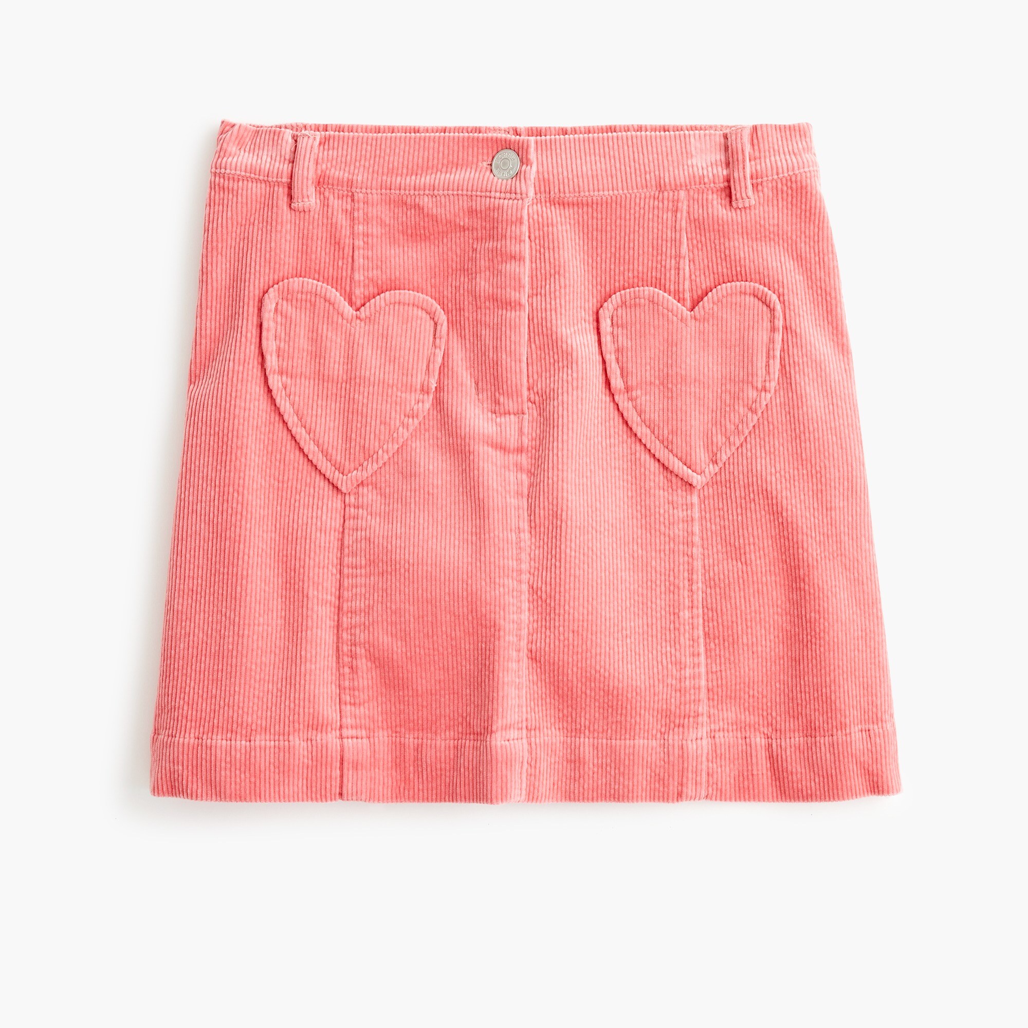 J.Crew Girls' Corduroy Skirt With Heart Pockets