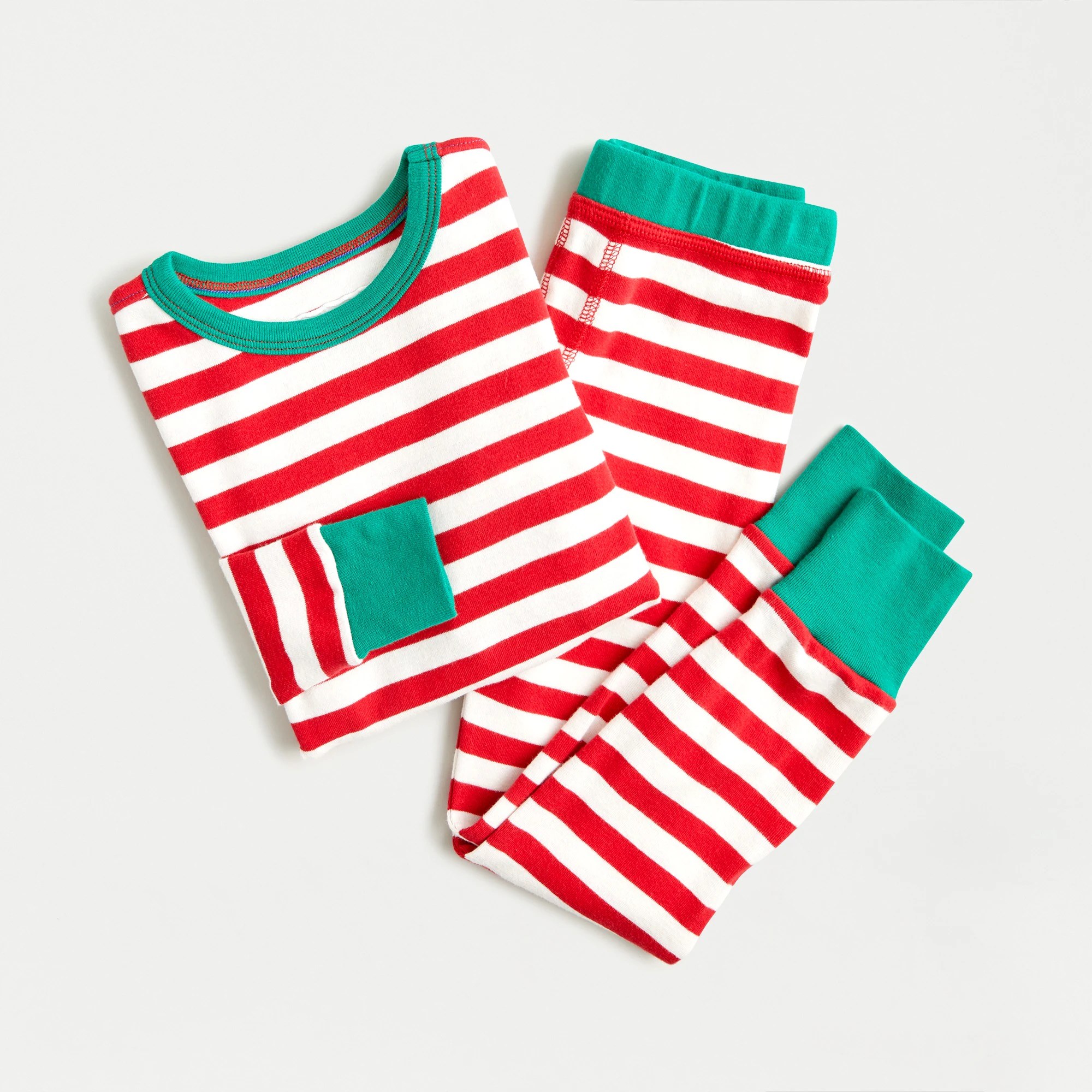 J.Crew Kids' Pajama Set In Candycane Stripes For Boys