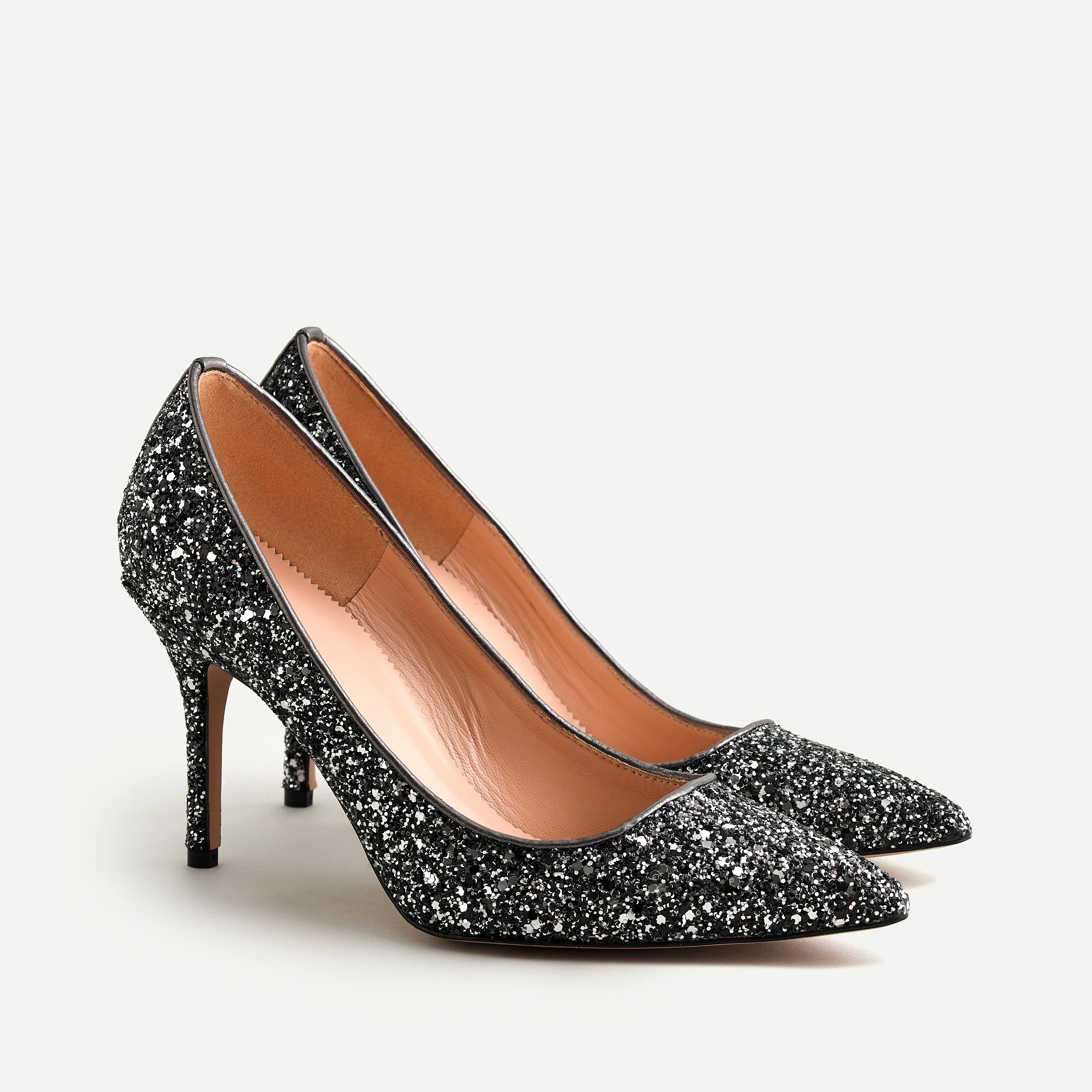 J.Crew Elsie Pumps In Gunmetal Glitter For Women