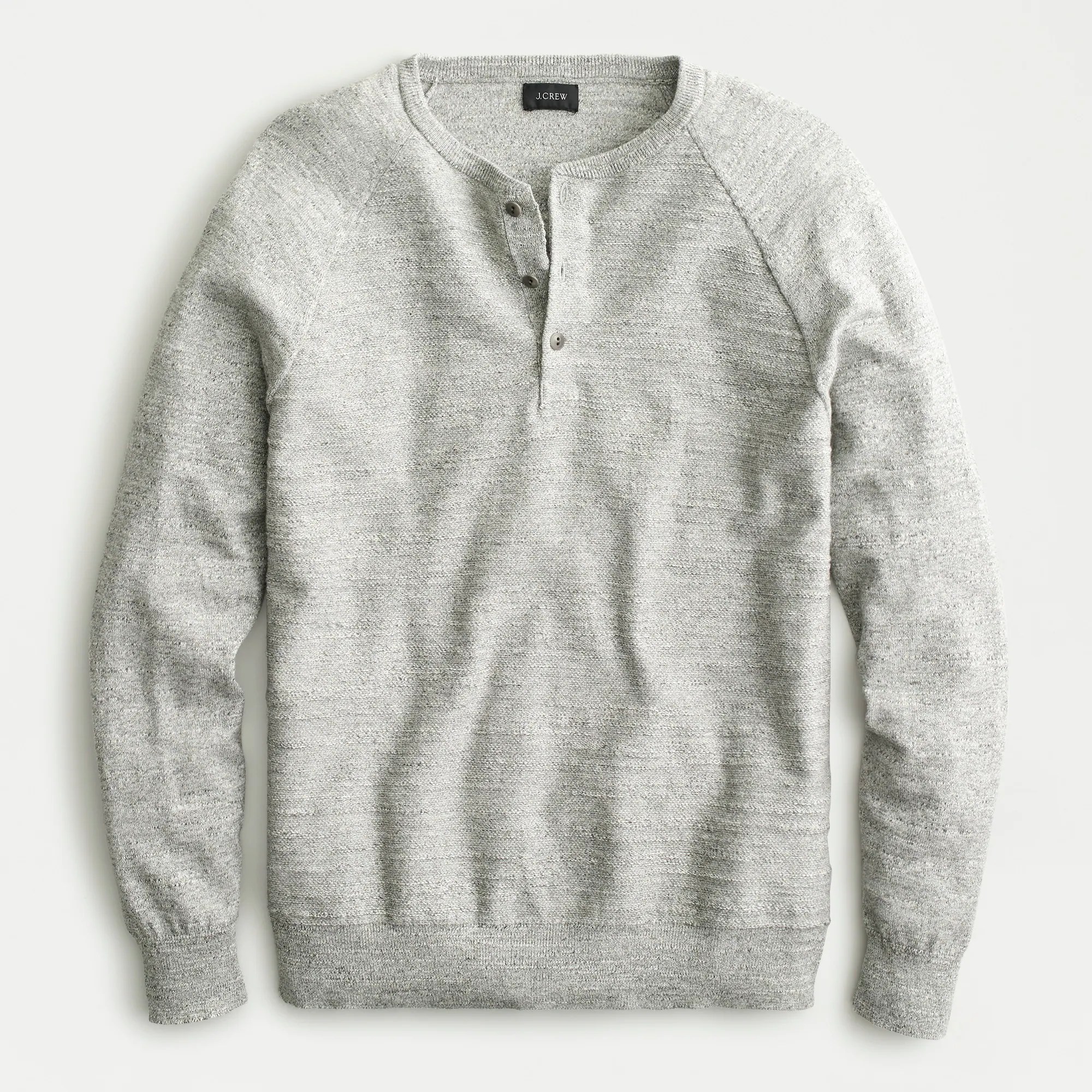 J.Crew Rugged Cotton Henley Sweater For Men