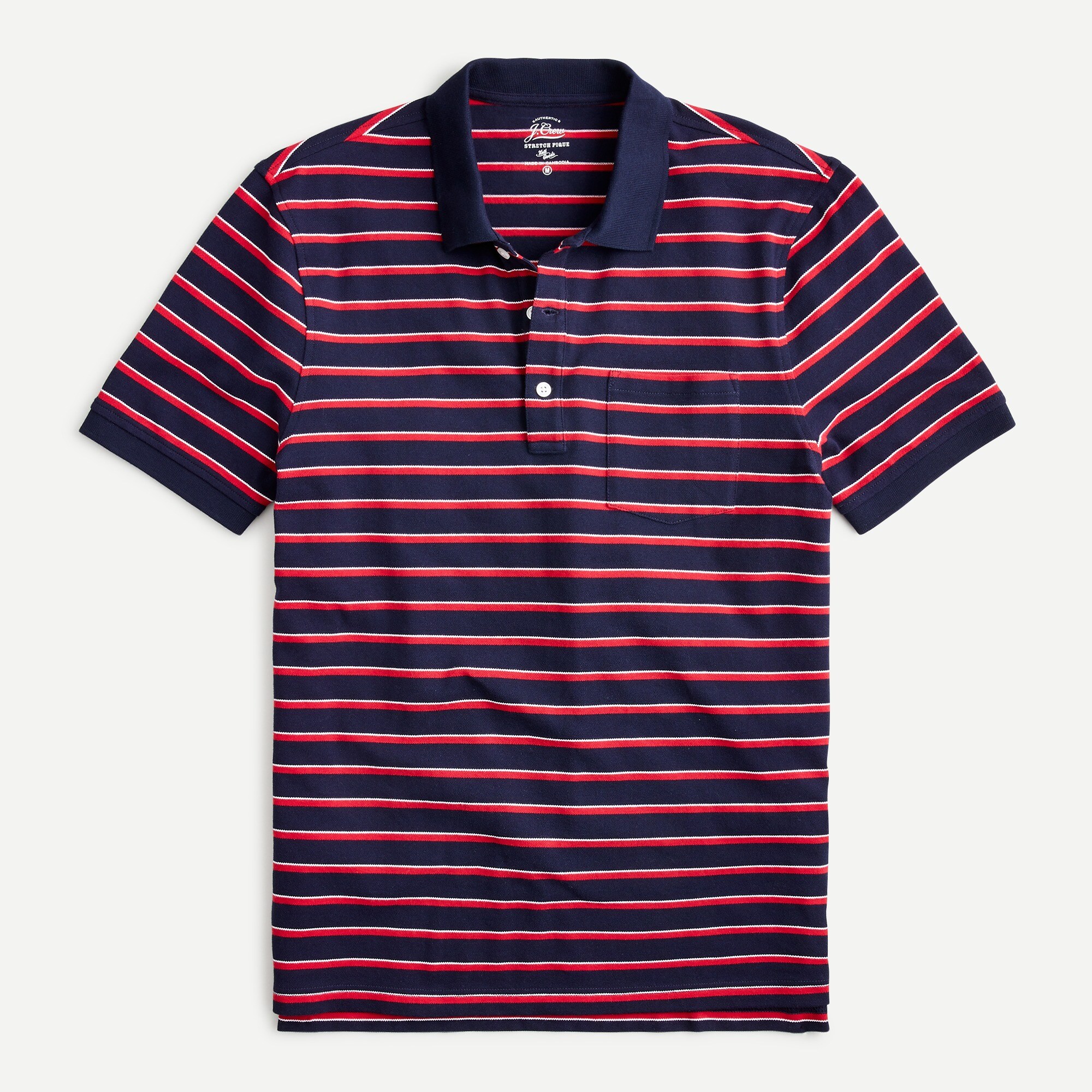 J.Crew Stretch Piqué Polo Shirt In Stripe For Men