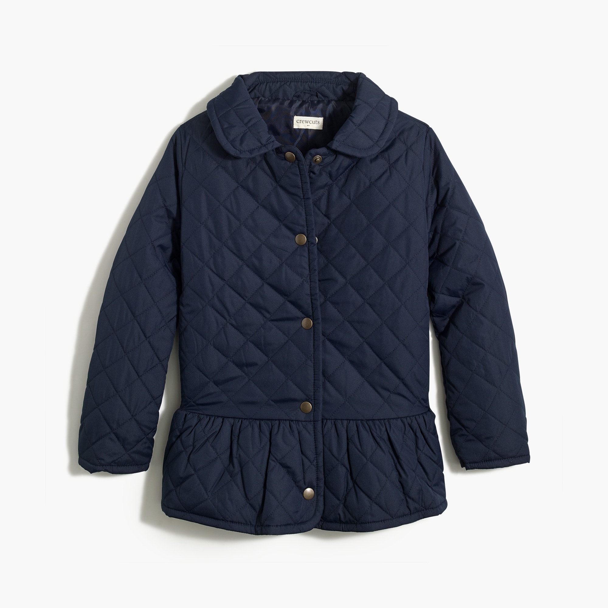 Factory Girls' Quilted Peplum Jacket For Girls