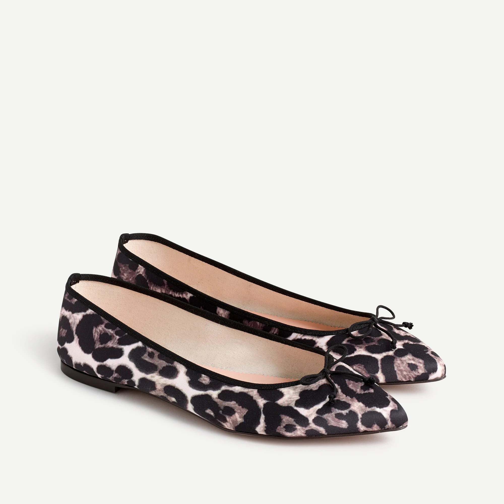 J.Crew Gemma Ballet Flats In Leopardprint Satin For Women