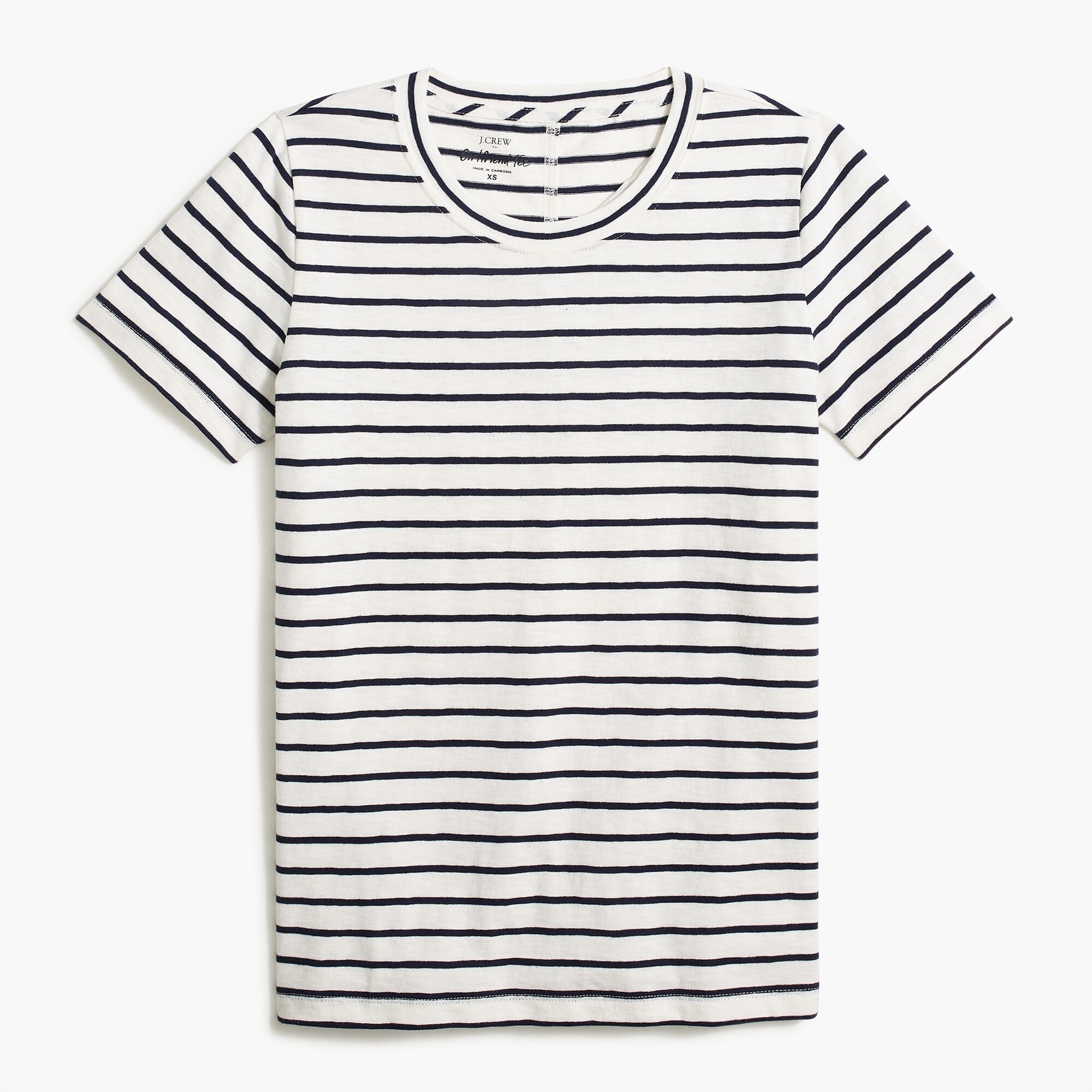 J.Crew Factory Striped Girlfriend Crewneck Tee For Women