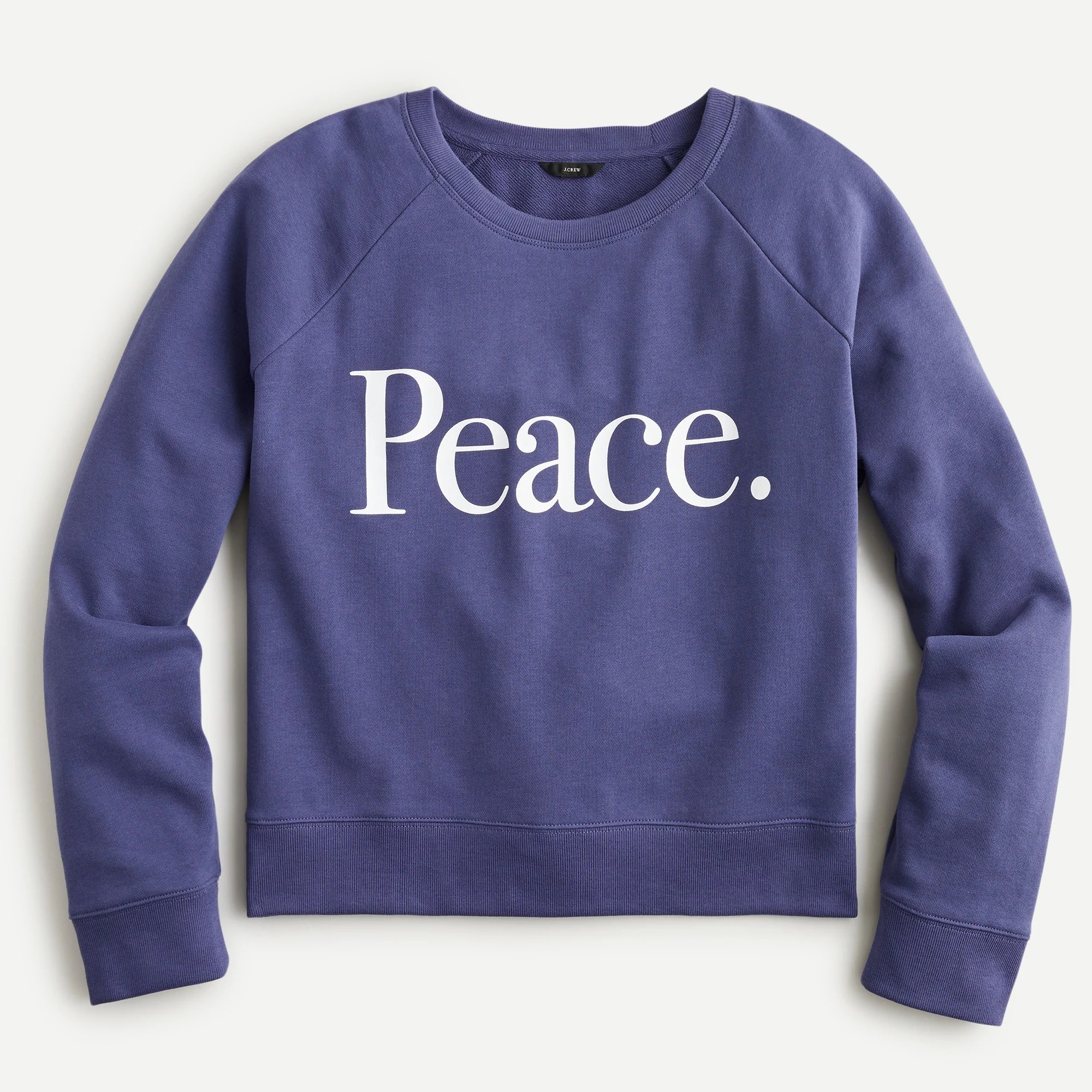 J.Crew "Peace" Sweatshirt In Original Cotton Terry For Women