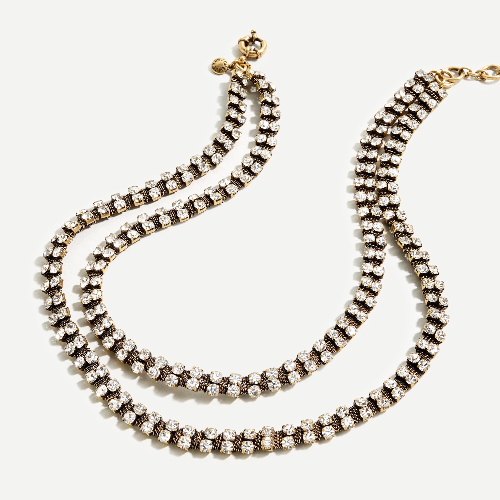 J.Crew Layered Crystal Chain Necklace For Women