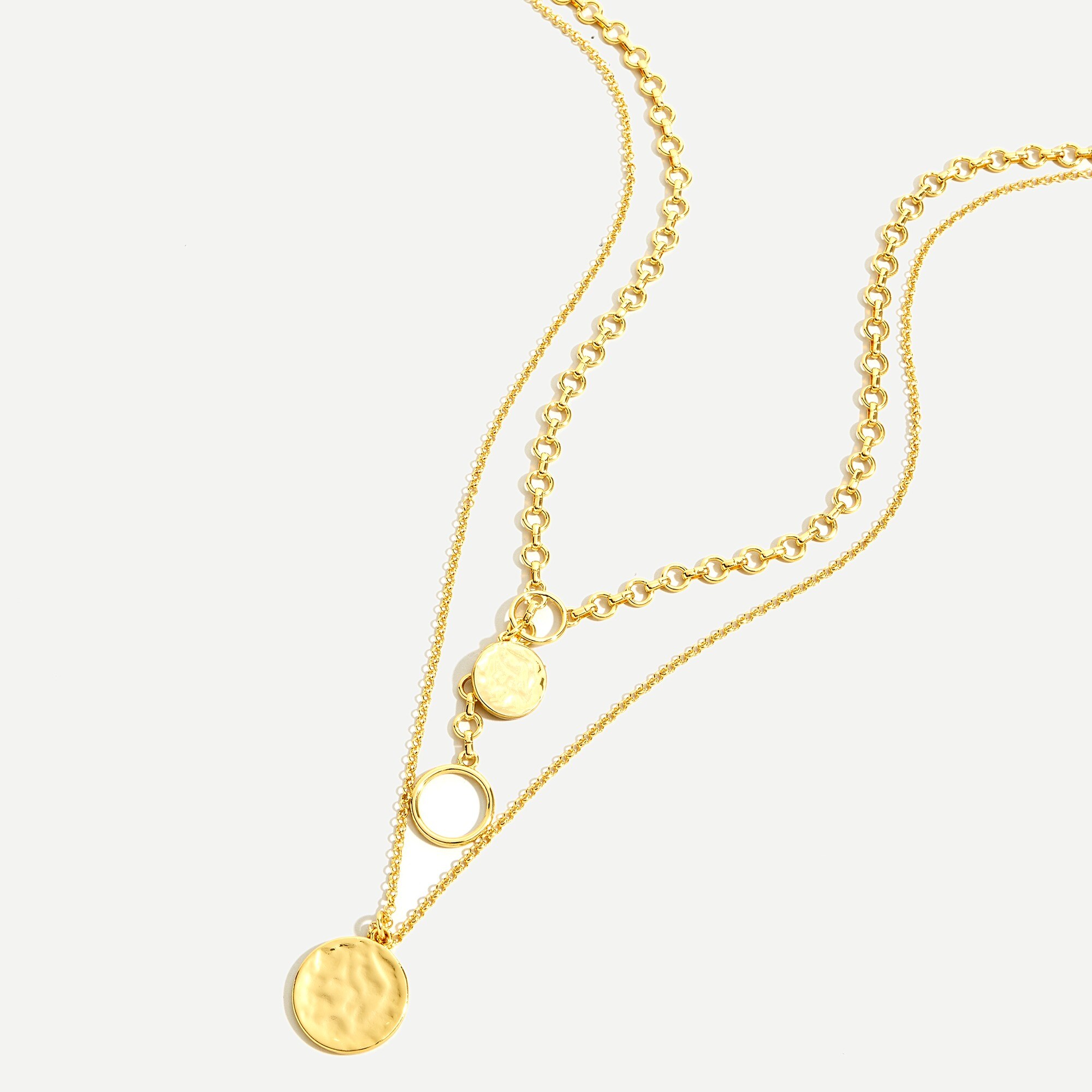 J.Crew Layered Gold Coin Necklace For Women