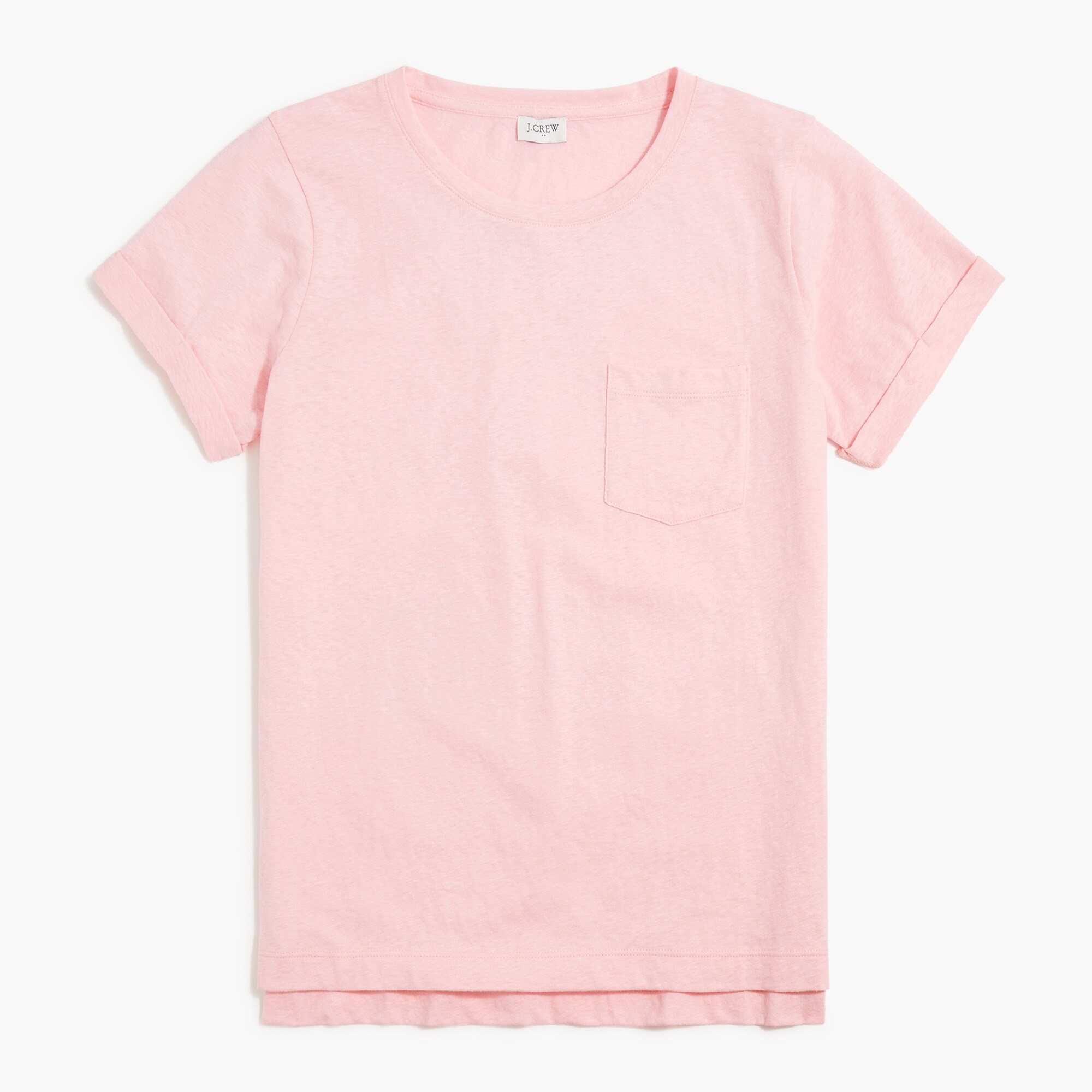 J.Crew Factory Slub Cottonblend Rolled Shortsleeve Tee For Women