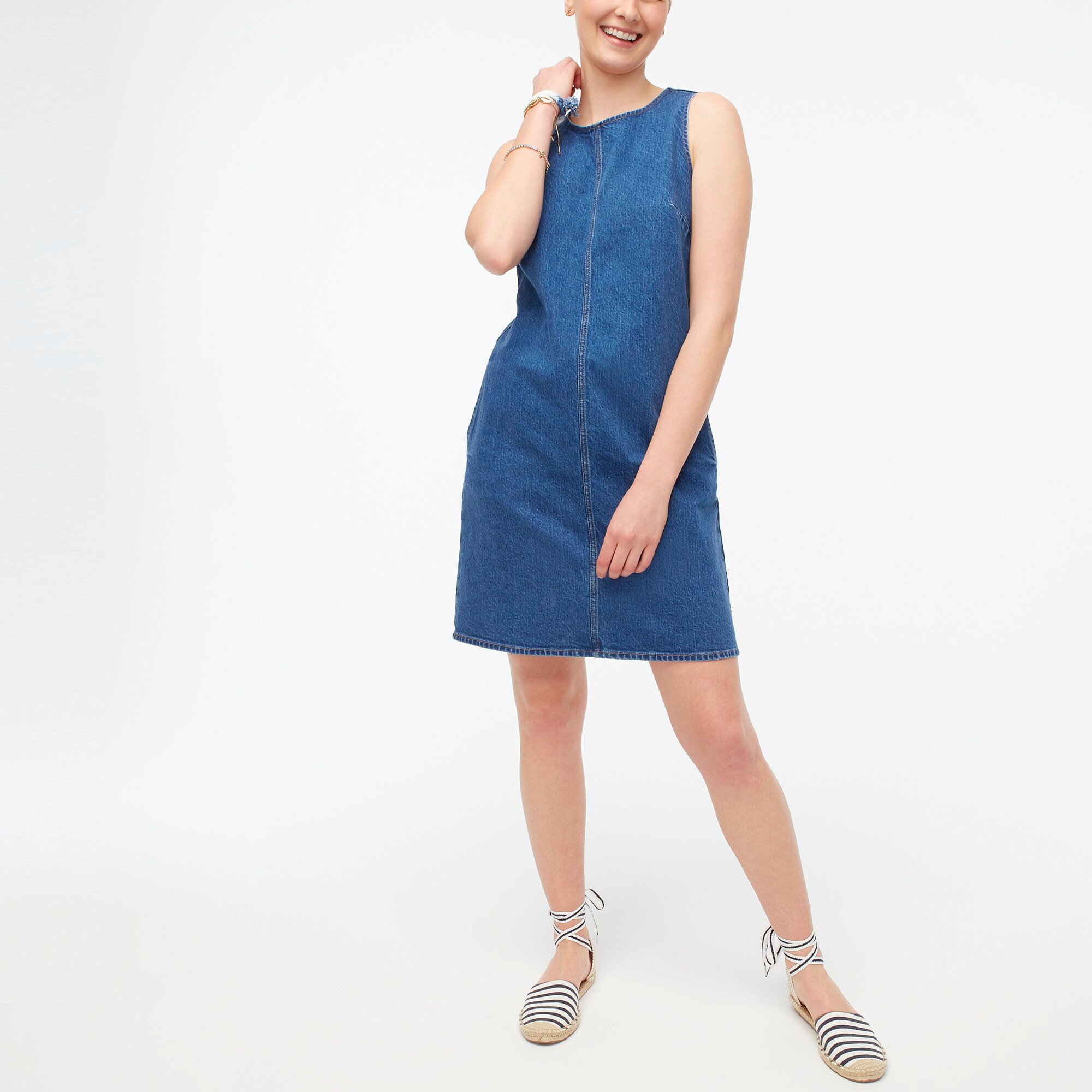 Factory Denim Shift Dress For Women