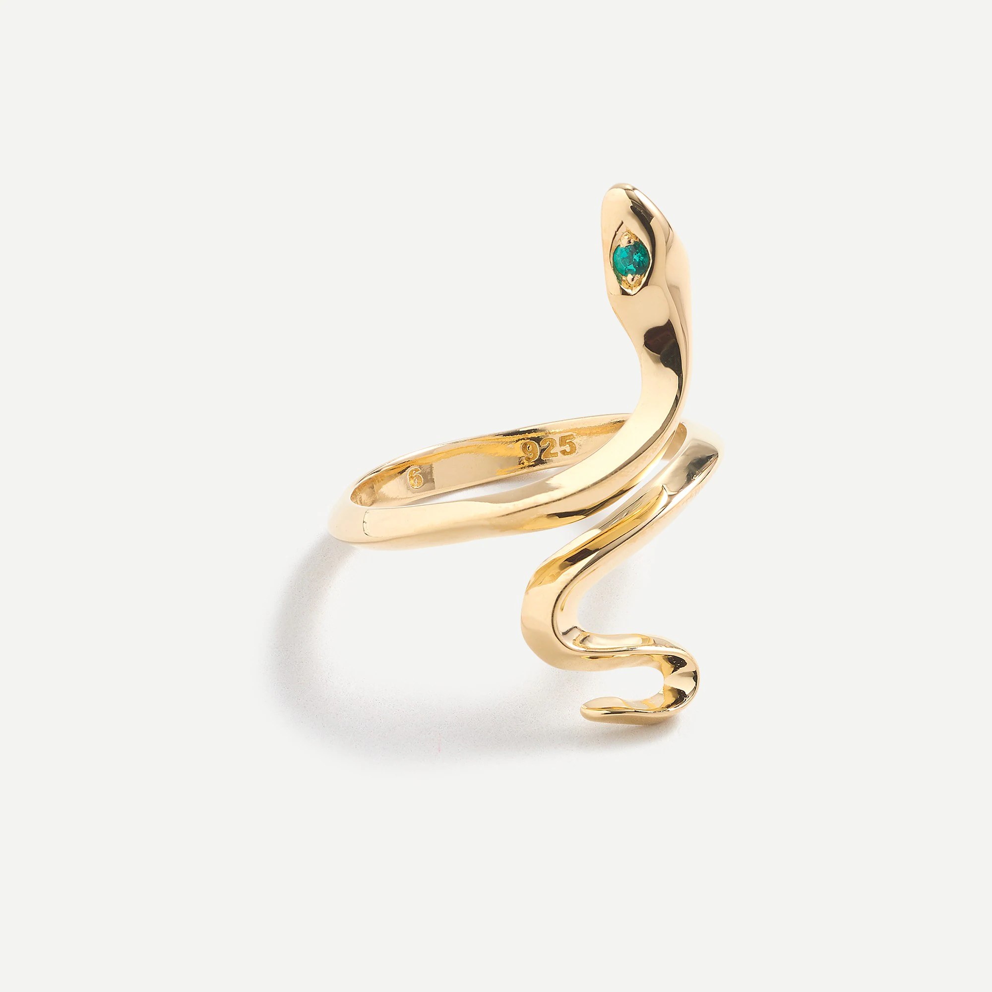 J.Crew Demifine 14k Goldplated Serpent Ring For Women