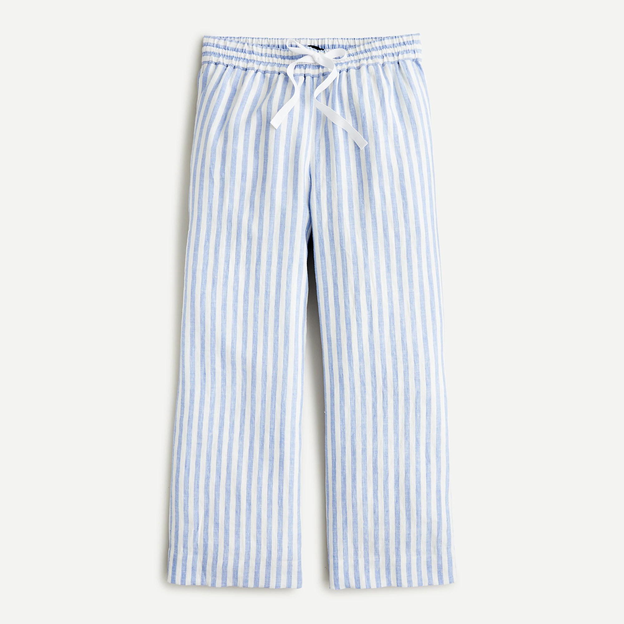 J.Crew Wideleg Linen Pant In Stripe For Women