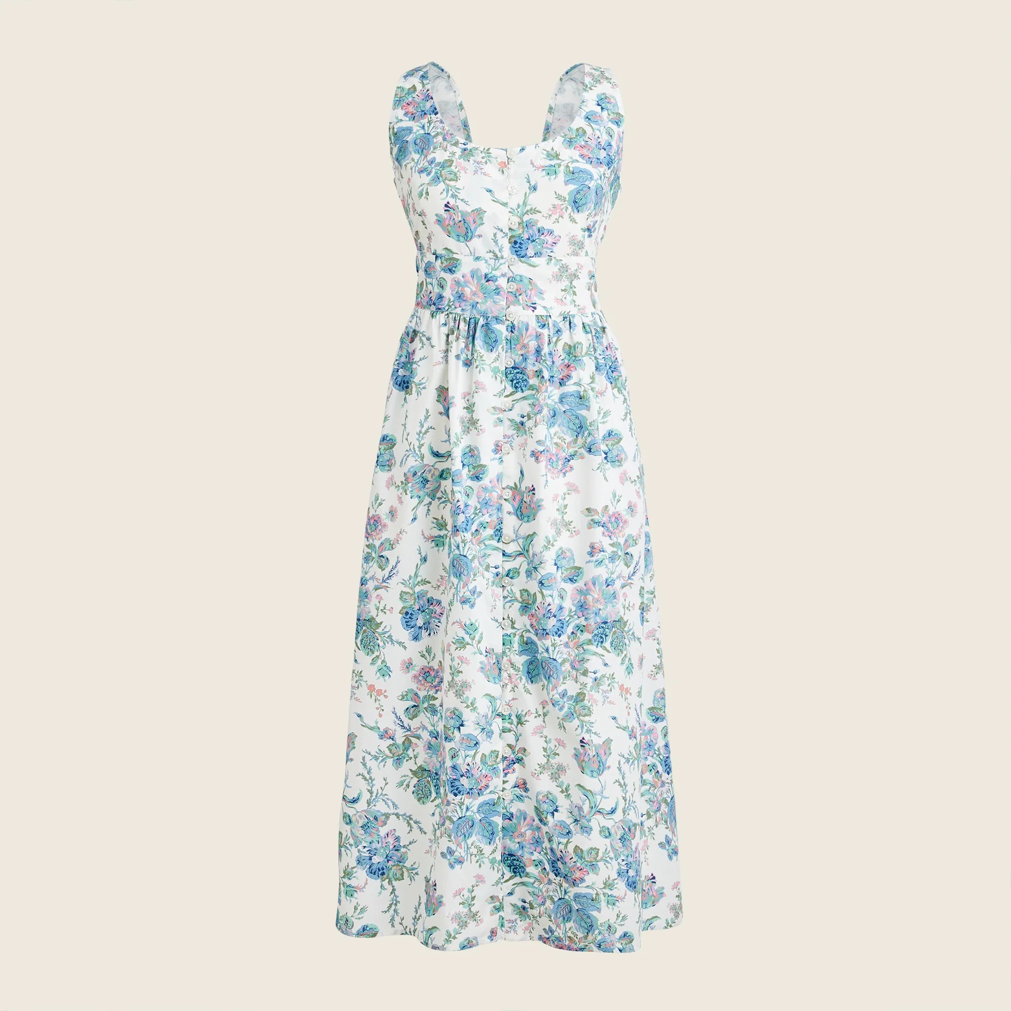 J.Crew Buttonfront Cotton Poplin Dress In English Garden For Women