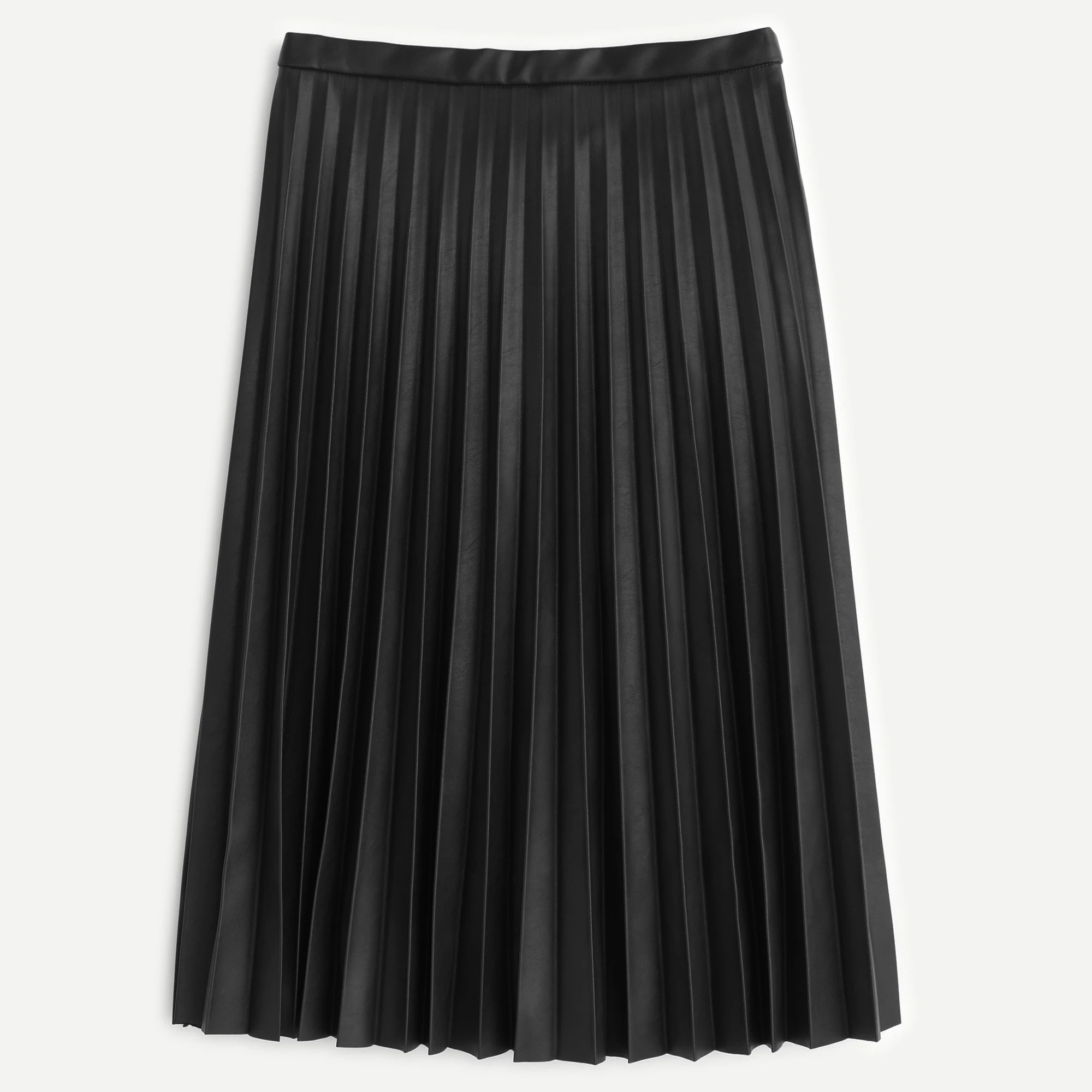 J.Crew Fauxleather Pleated Midi Skirt For Women