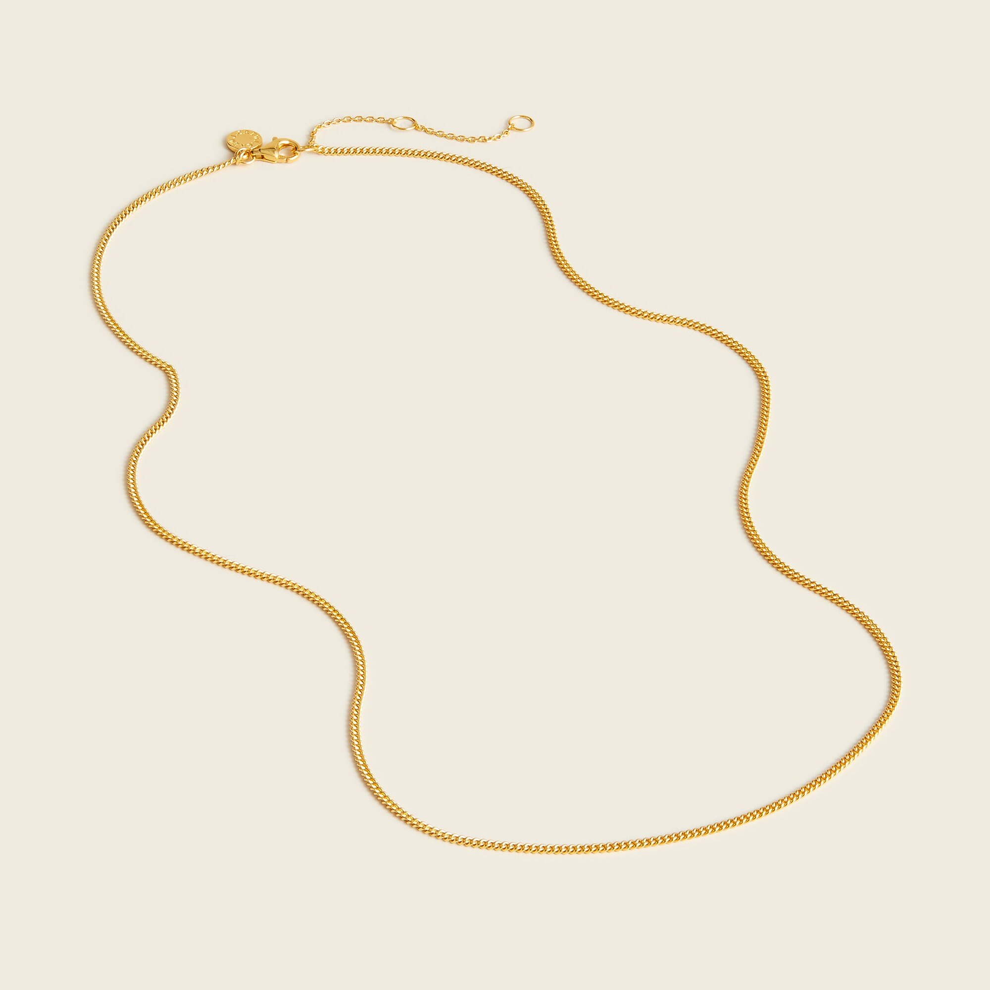 J.Crew Demifine 14k Goldplated 20" Curb Chain Necklace For Women