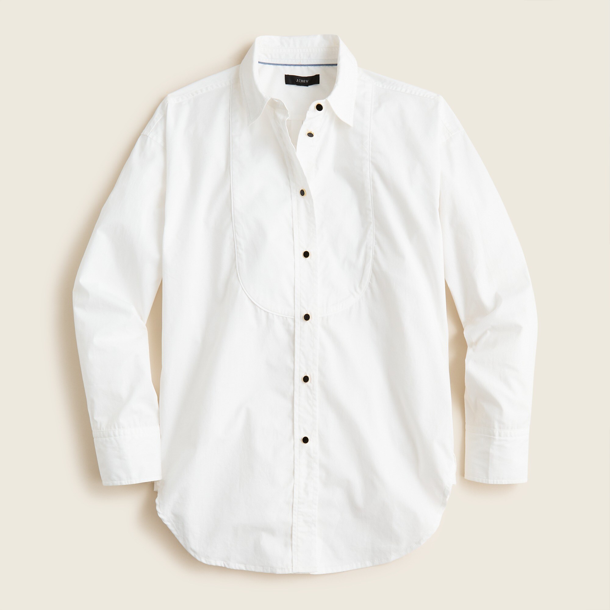 J.Crew Relaxedfit Cotton Poplin Tuxedo Shirt For Women