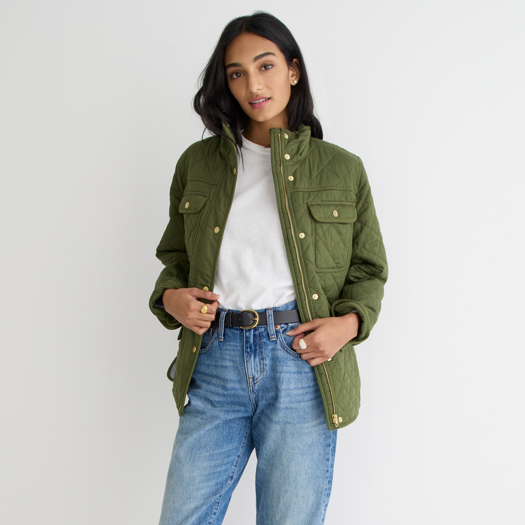 J.Crew New Quilted Downtown Field Jacket For Women
