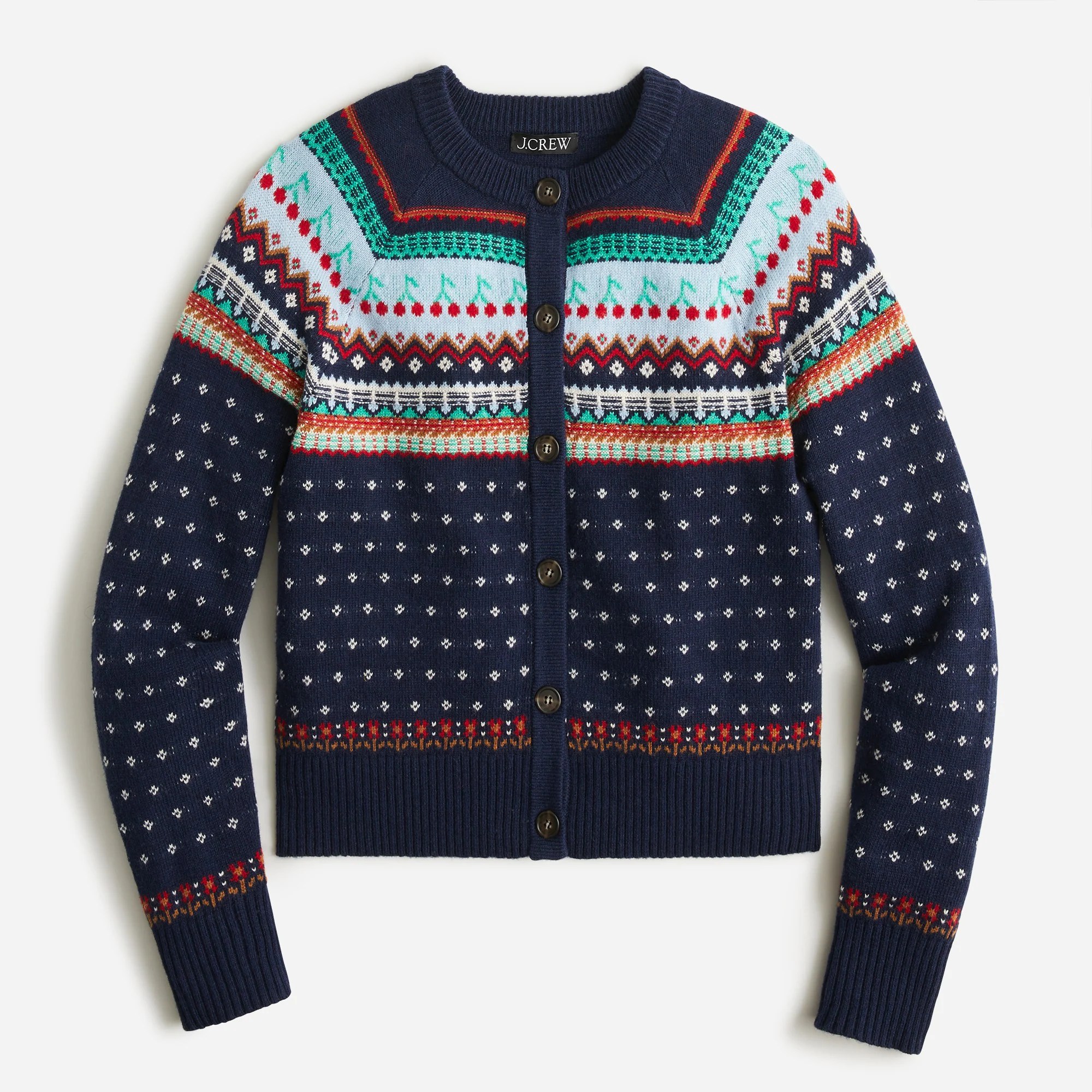 J.Crew Fair Isle Cardigan Sweater For Women