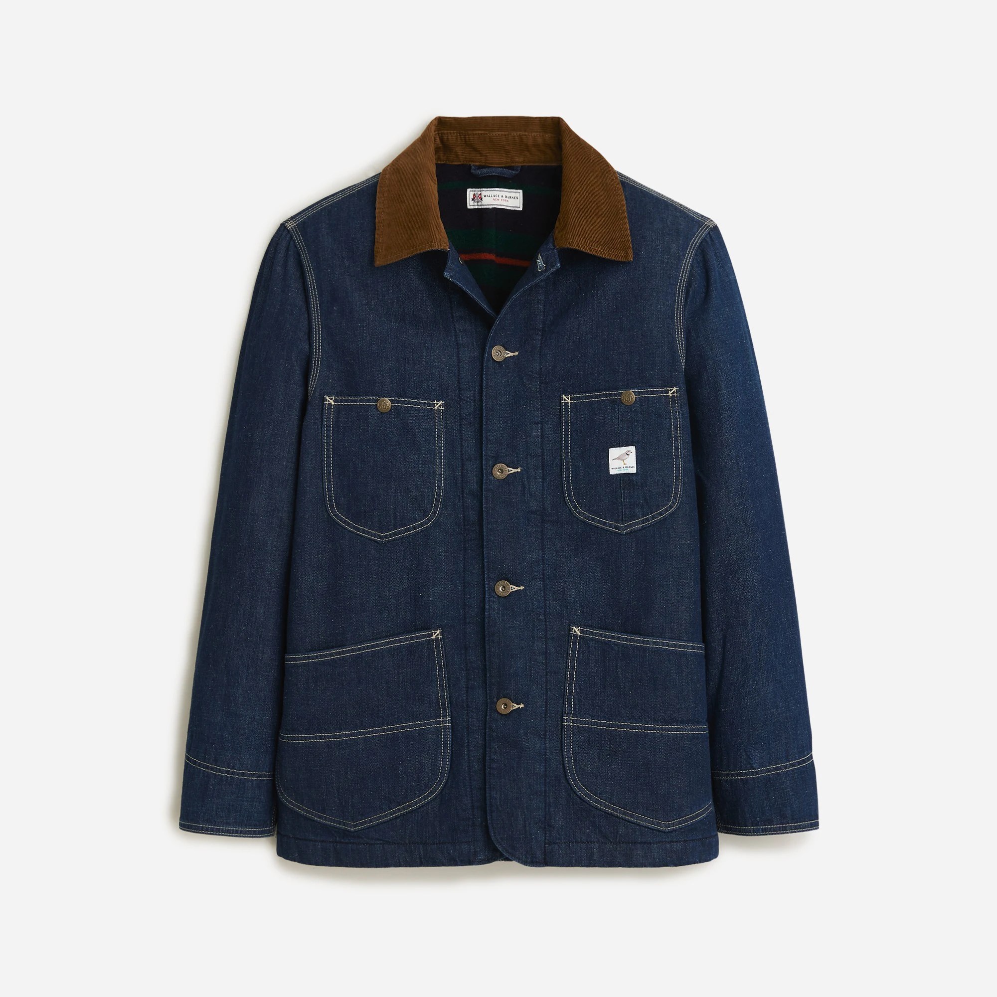J.Crew Wallace & Barnes Blanketlined Denim Chore Jacket For Men