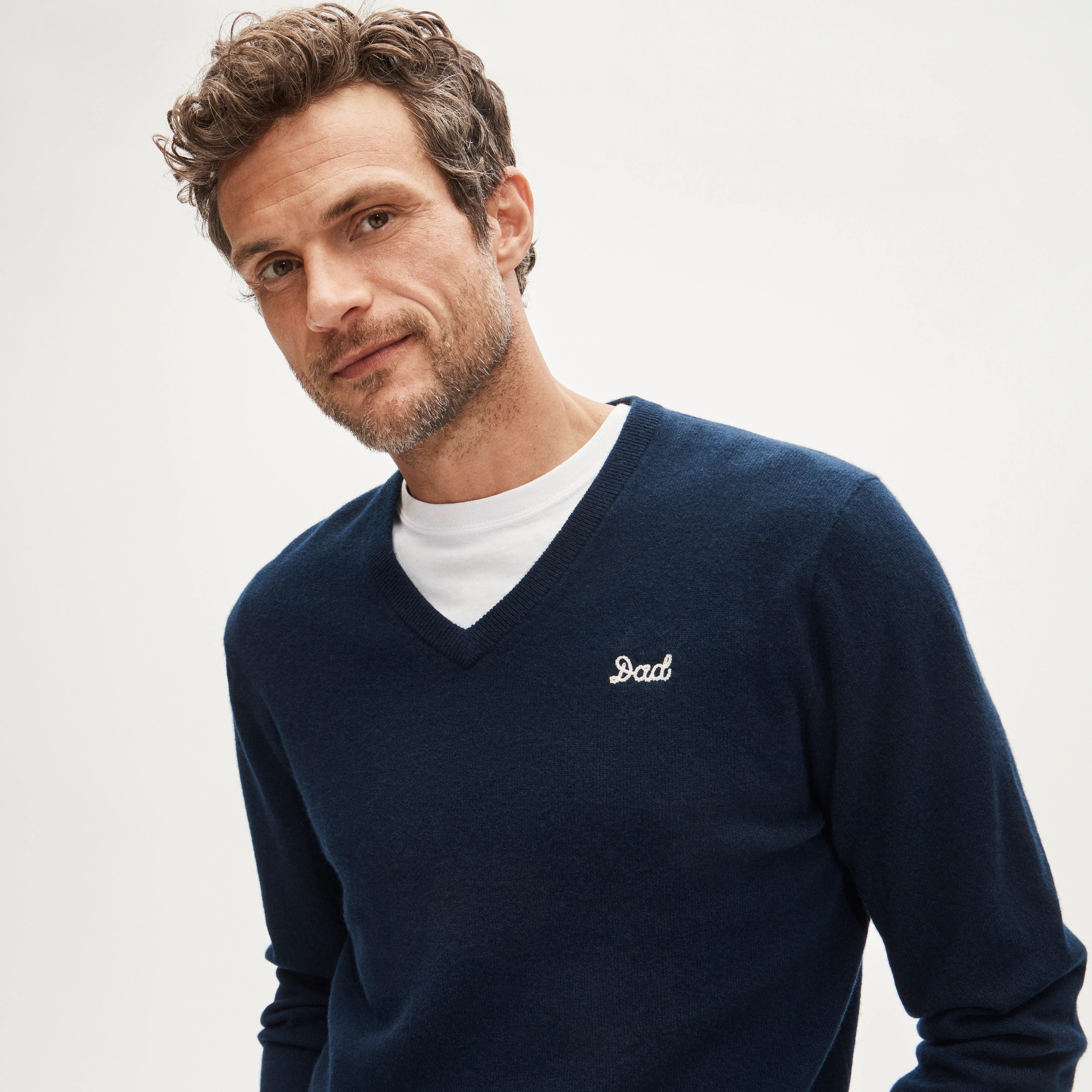 J.Crew Men’s Cashmere V-neck Dad Sweater .99
