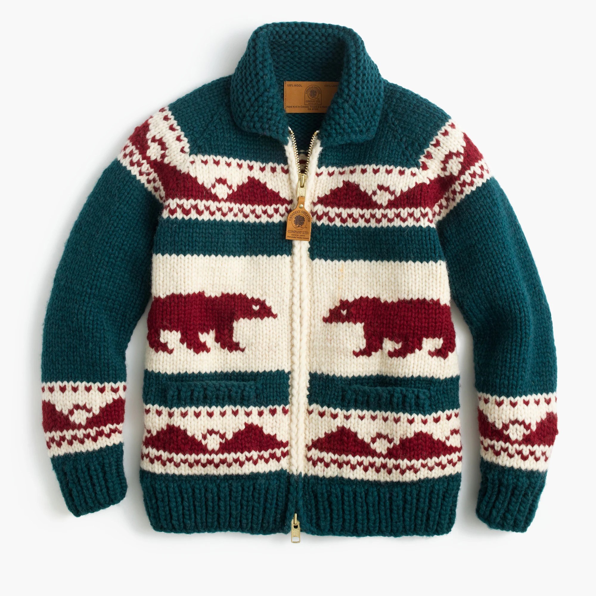 J.Crew Canadian Sweater Company™ Bear Cardigan Sweater