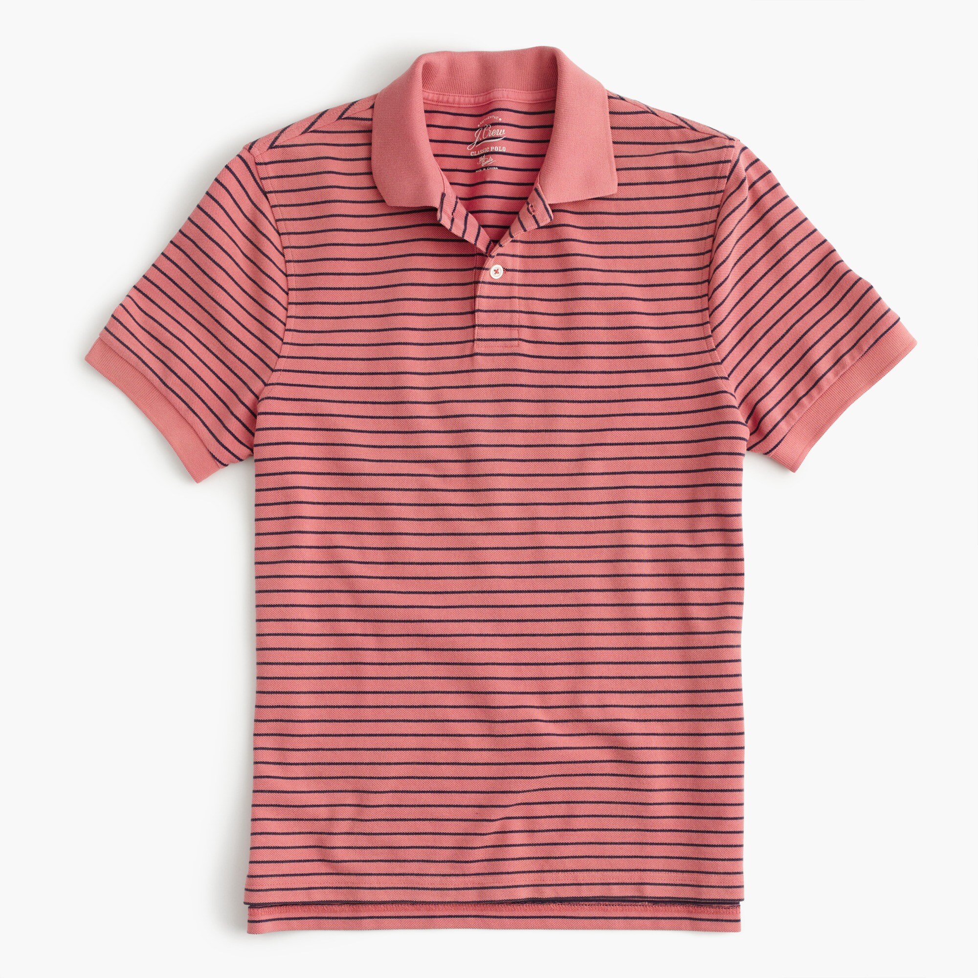 J.Crew Classic Piqué Polo Shirt In Thin Stripe For Men