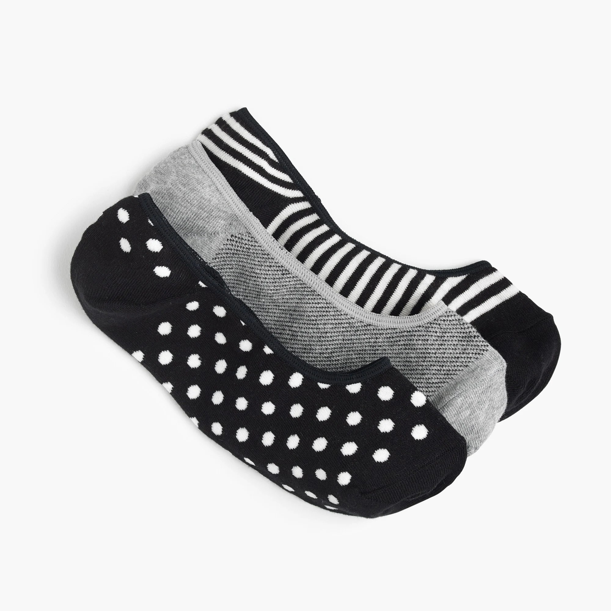 J.Crew Mixed Noshow Socks Threepack For Women