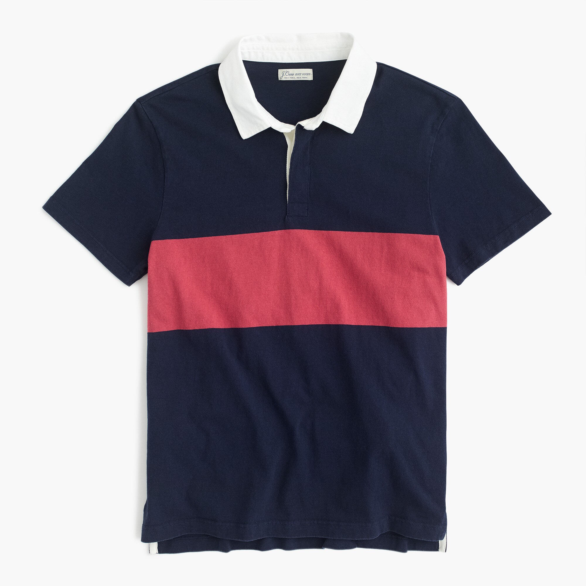 Shortsleeve rugby polo shirt in navy Men tshirts & polos J.Crew