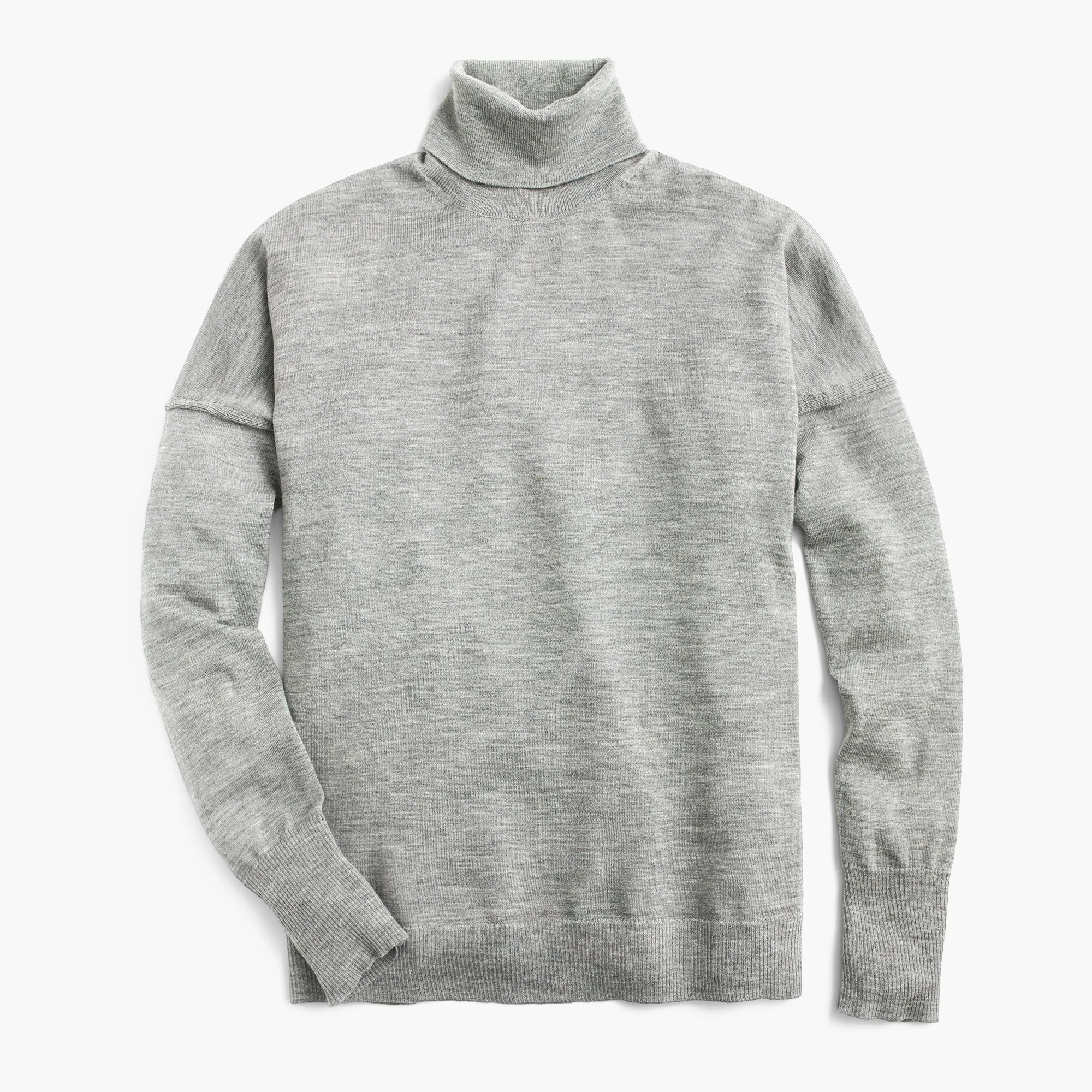 J.Crew Merino Wool Turtleneck Sweater With Side Slits
