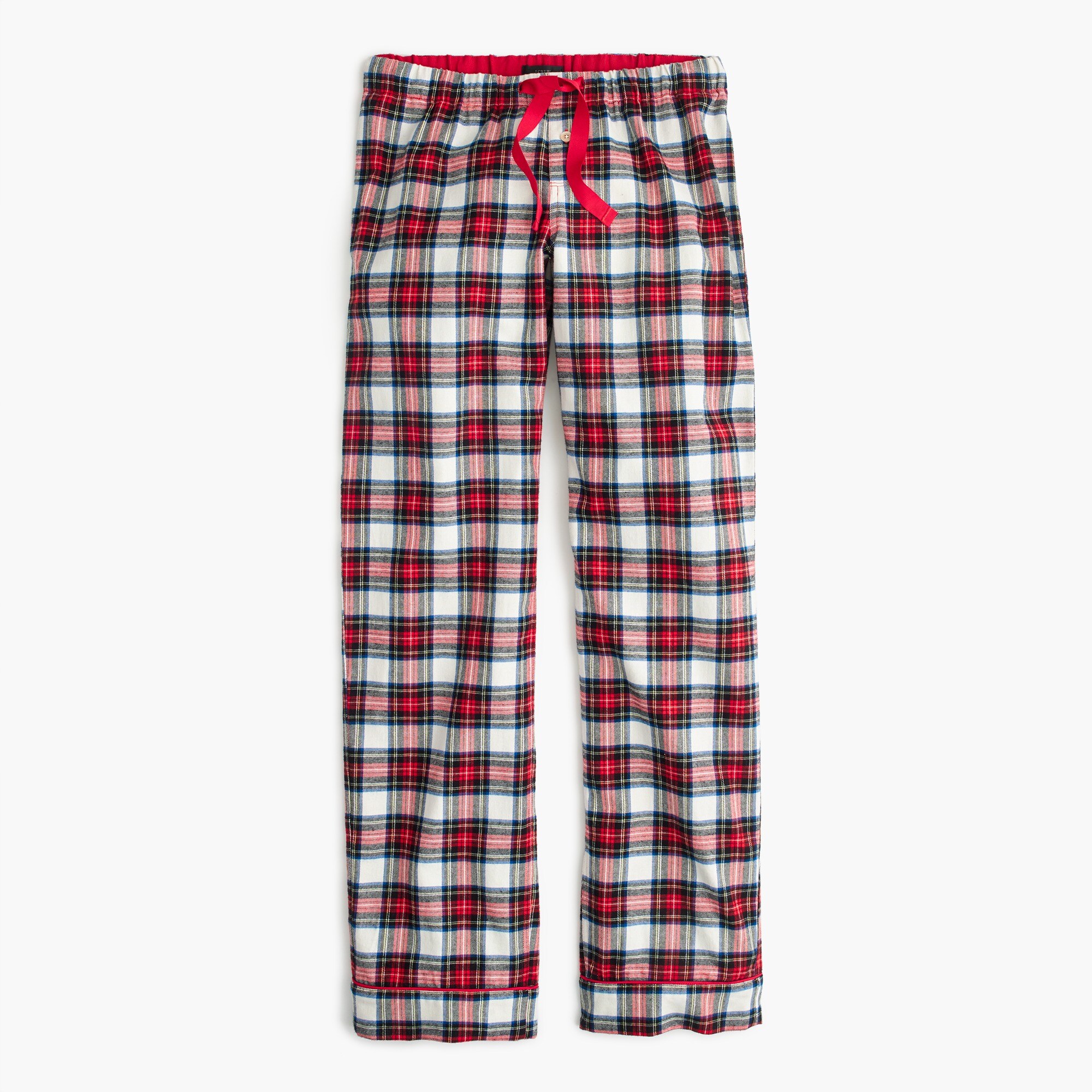 J.Crew Flannel Pajama Pant In Festive Plaid For Women