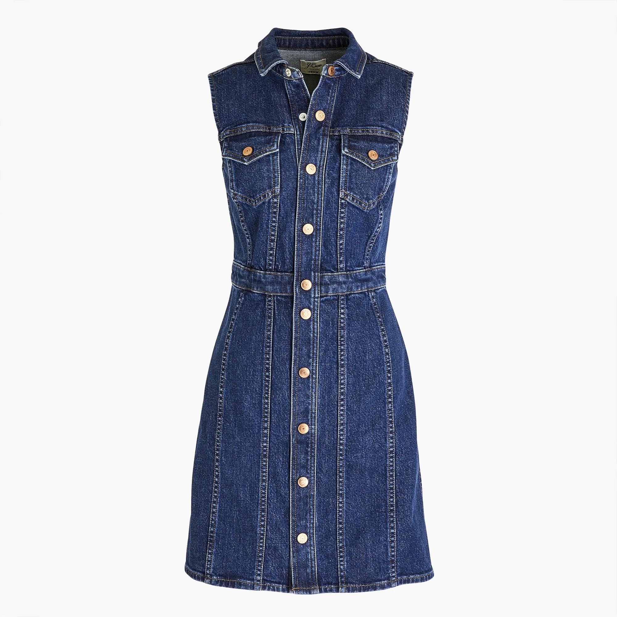 J.Crew Sleeveless Denim Mini Dress For Women