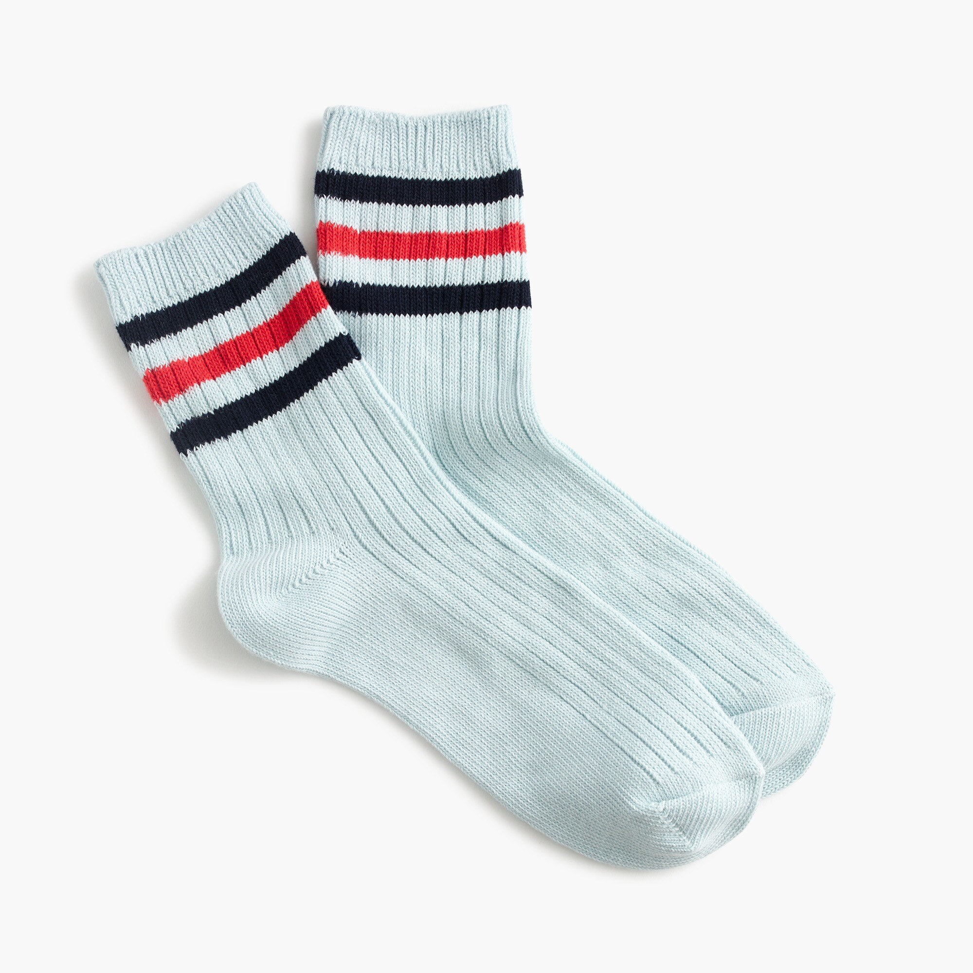 J.Crew Ankle Boot Socks In Rugby Stripe